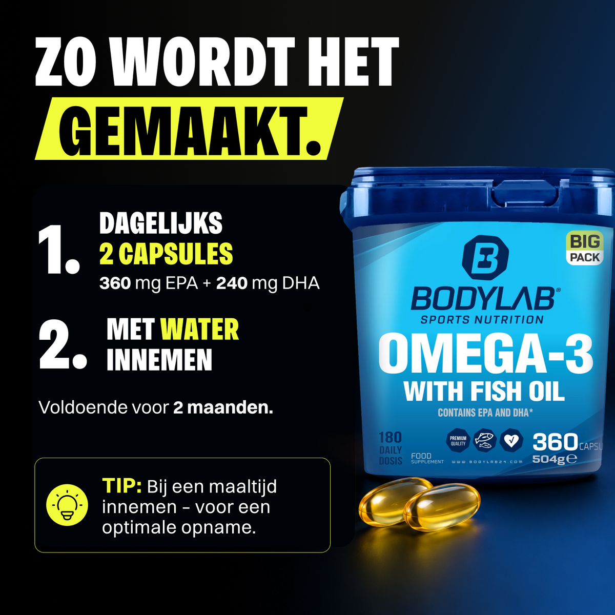BIG PACK Omega-3 (360 Kapseln)