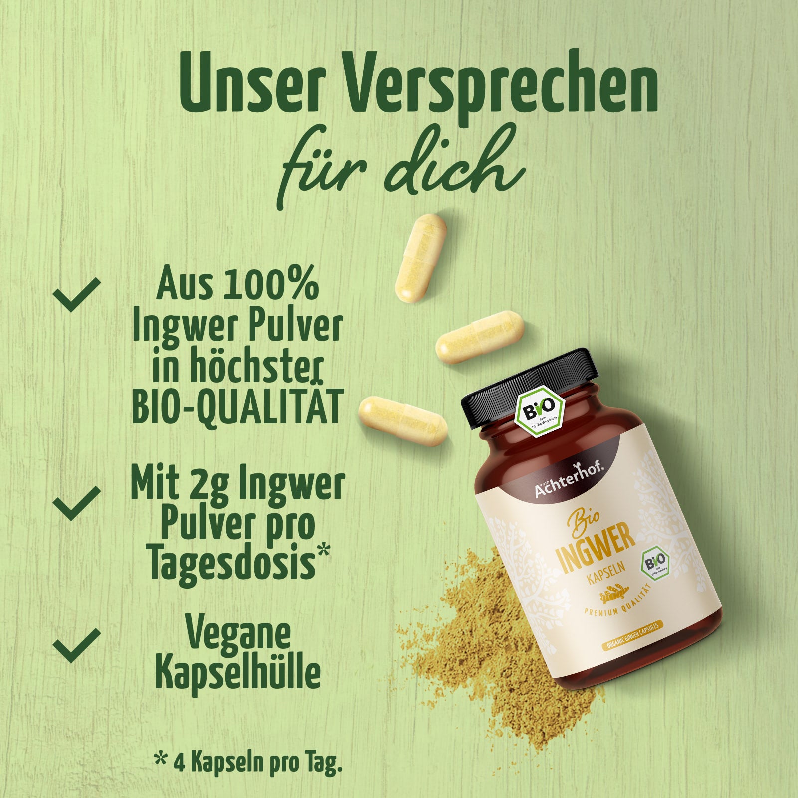 Ingwer Kapseln Bio (160 Kapseln)