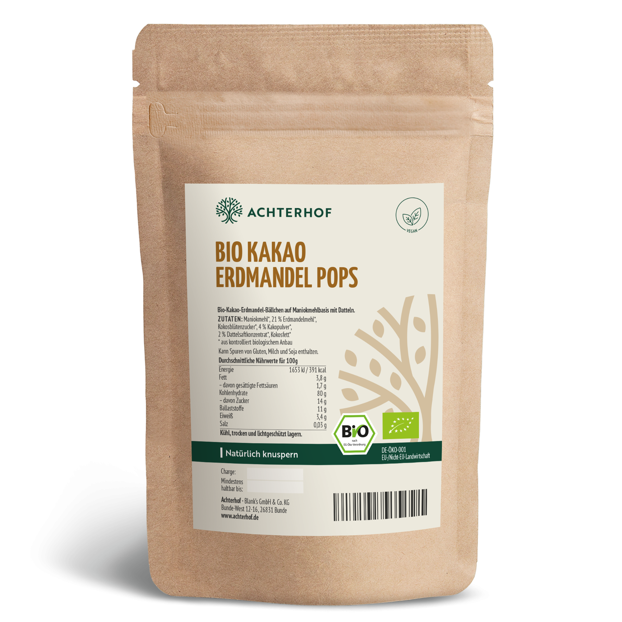 Bio Kakao Erdmandel Pops (250g)