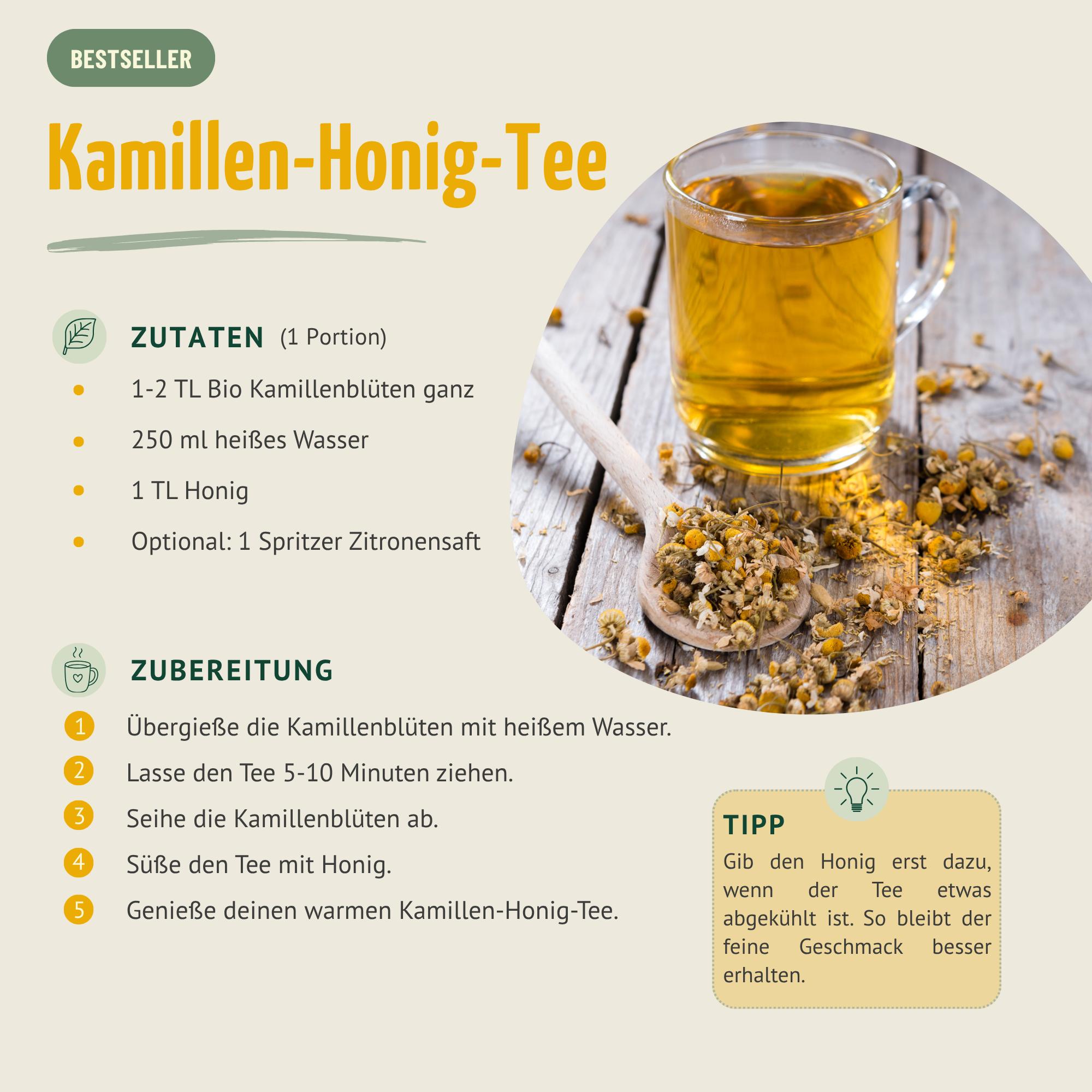 Kamillenblüten ganz Bio (1000g)
