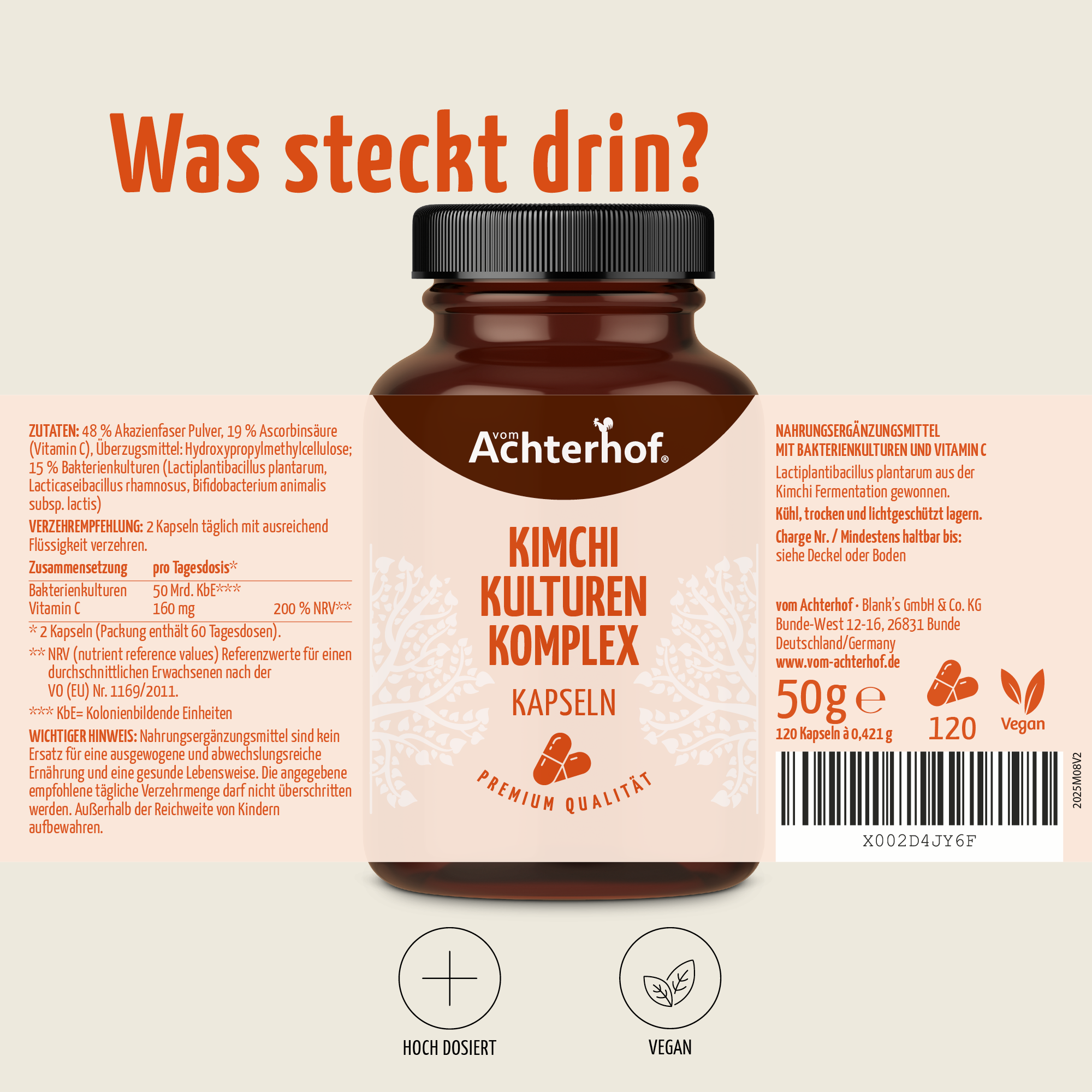 Kimchi Kulturen Komplex (120 Kapseln)