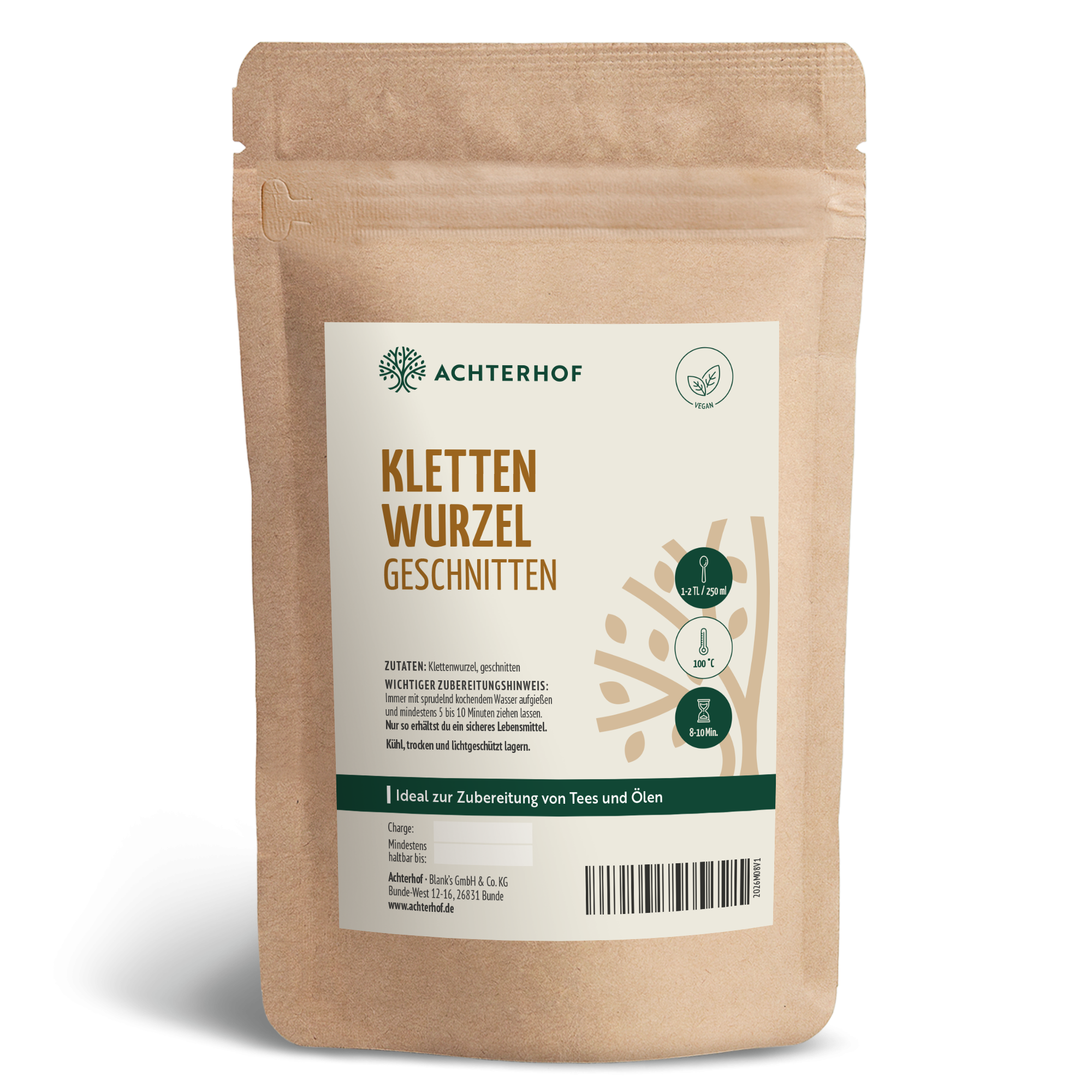 Klettenwurzel geschnitten (1000g)