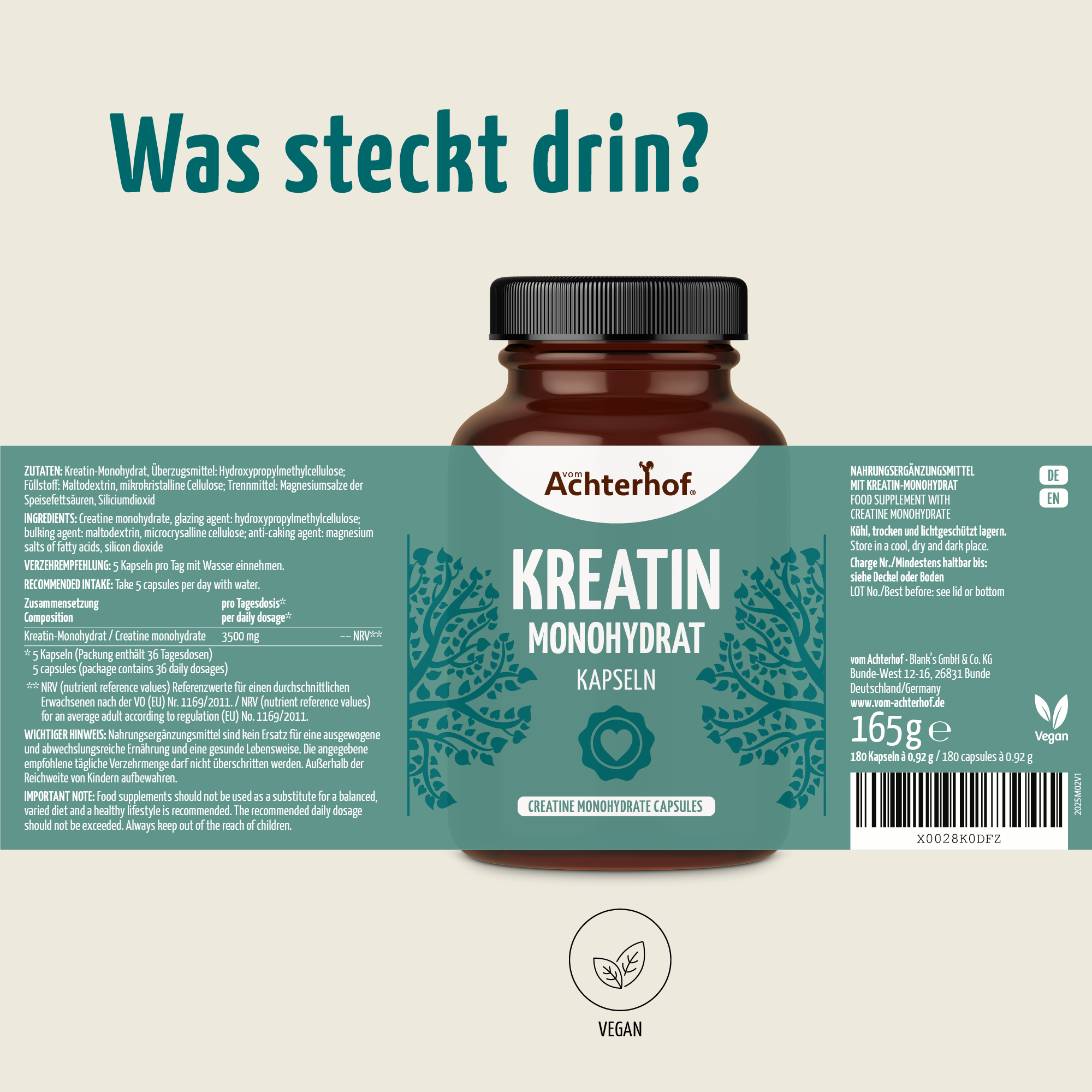 Creatine Monohydrate (180 Kapseln)