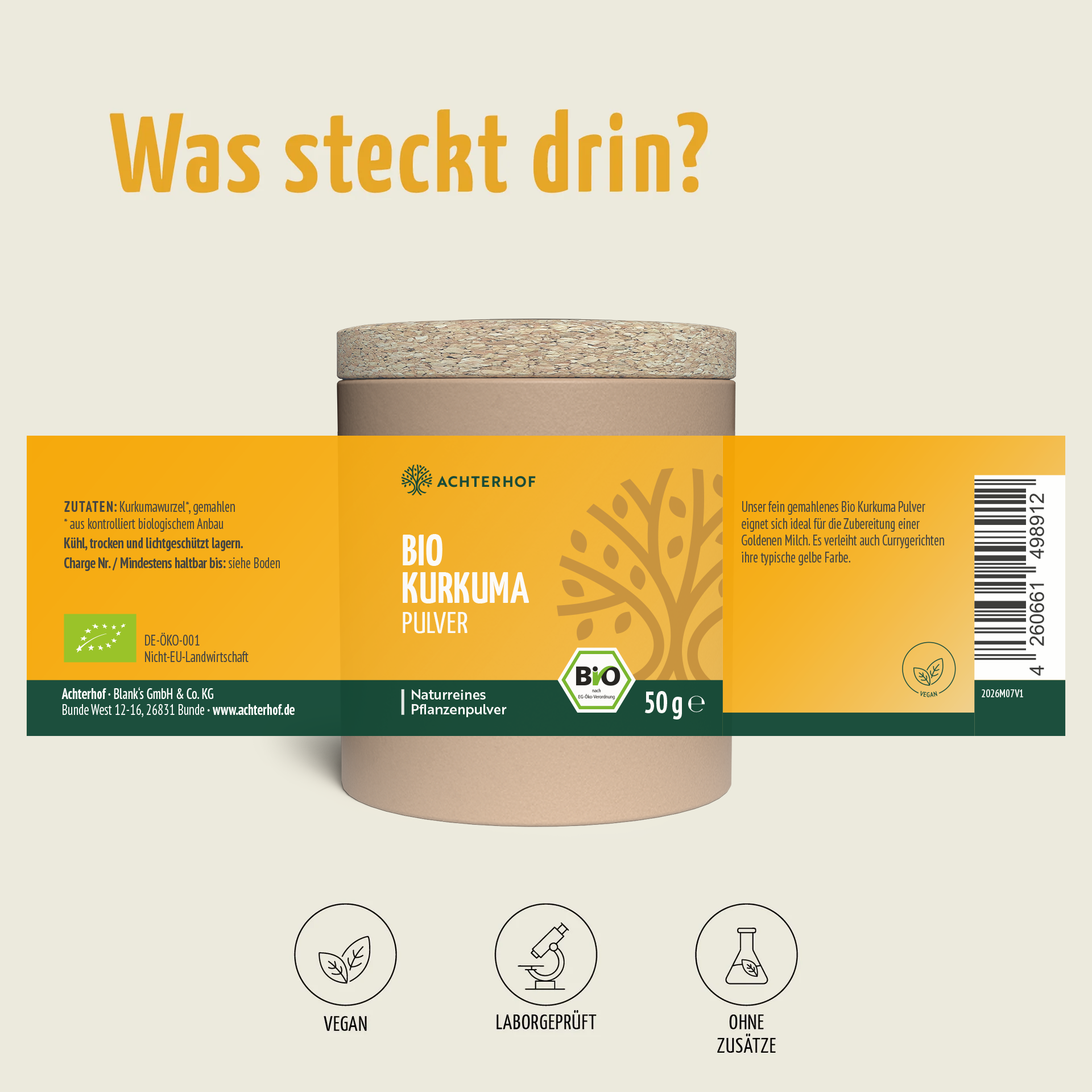 Bio Kurkuma Pulver (50g)
