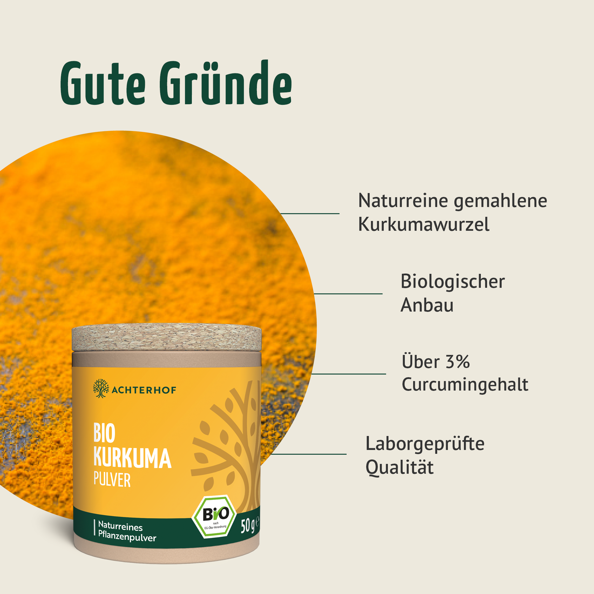 Bio Kurkuma Pulver (50g)
