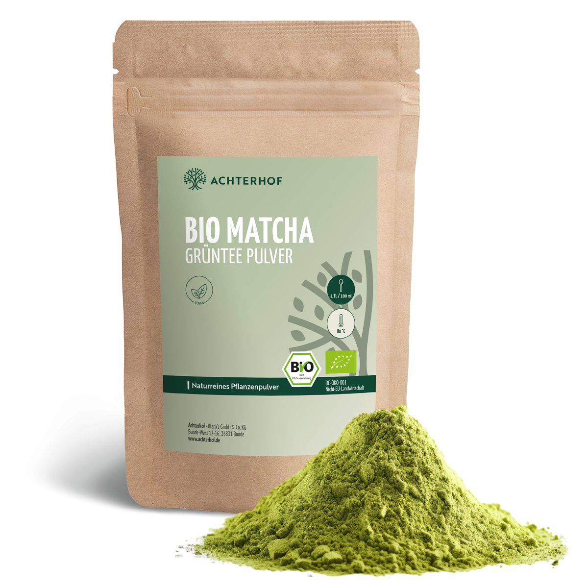 Bio Matcha Grüntee Pulver (250g)