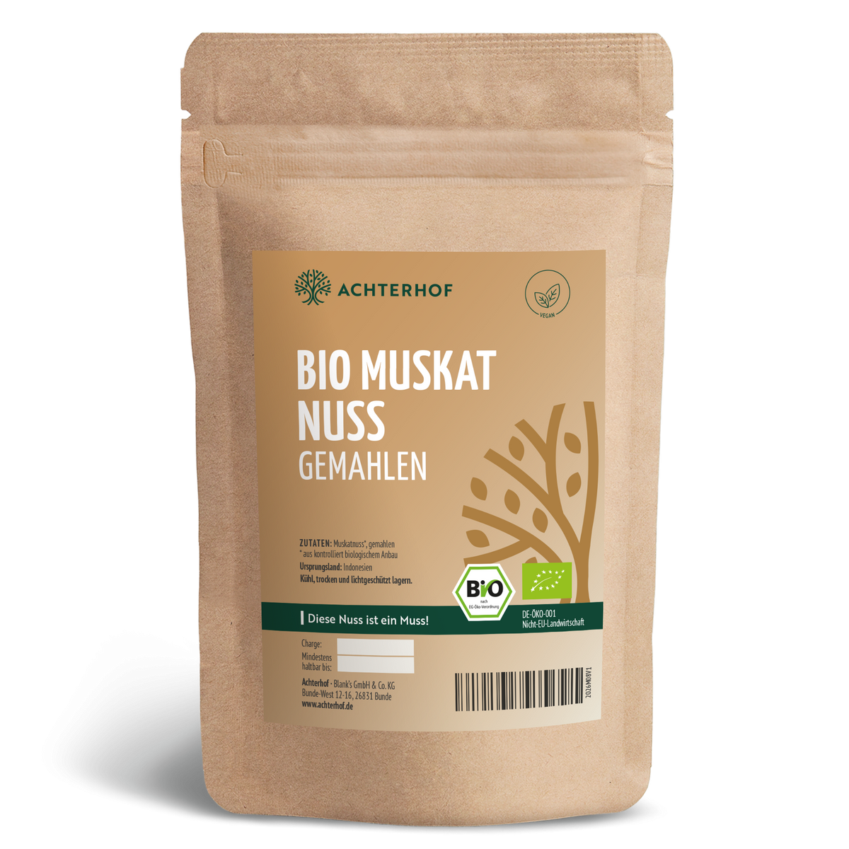 Muskatnuss gemahlen Bio (100g)