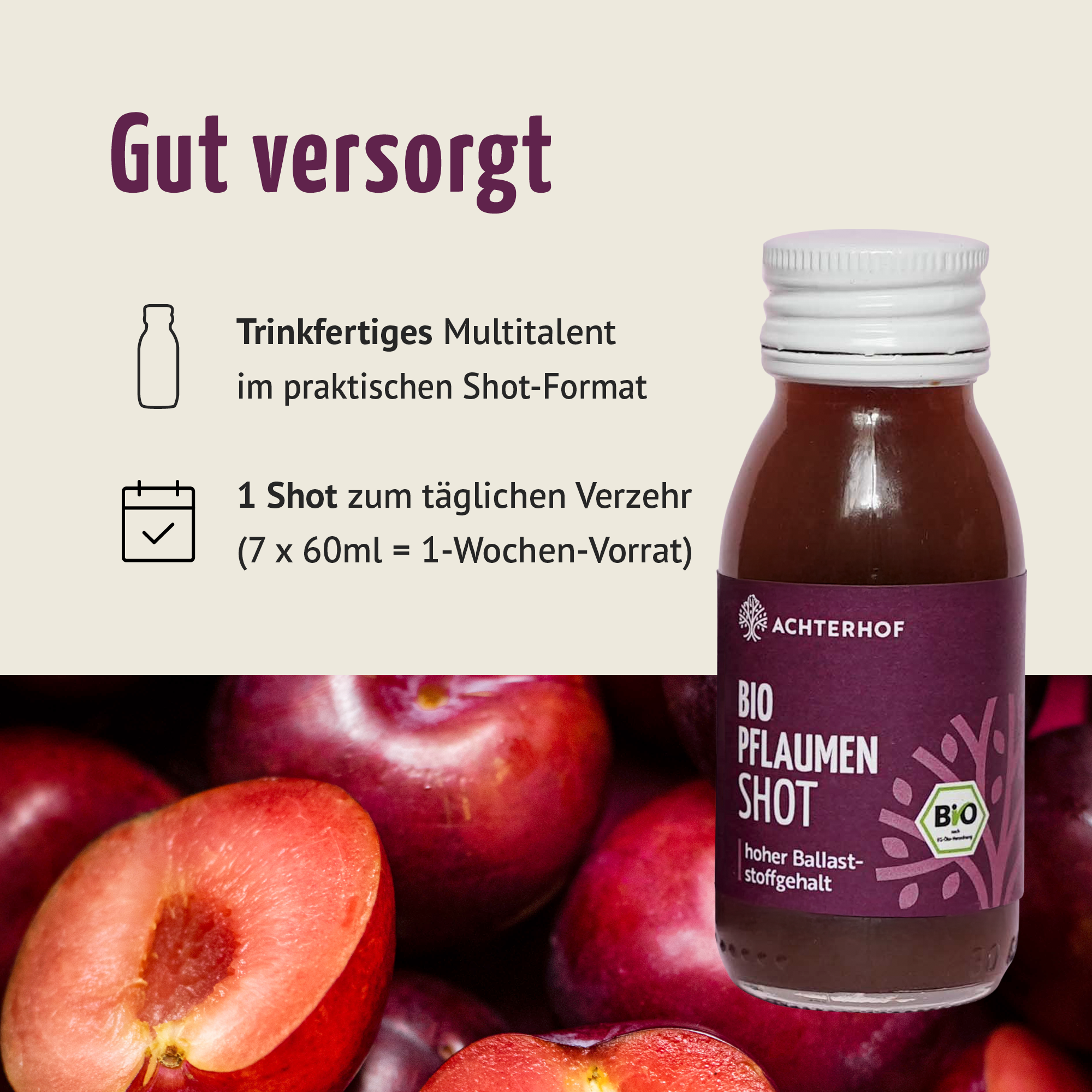 Bio Pflaumen Shot (7 x 60ml)