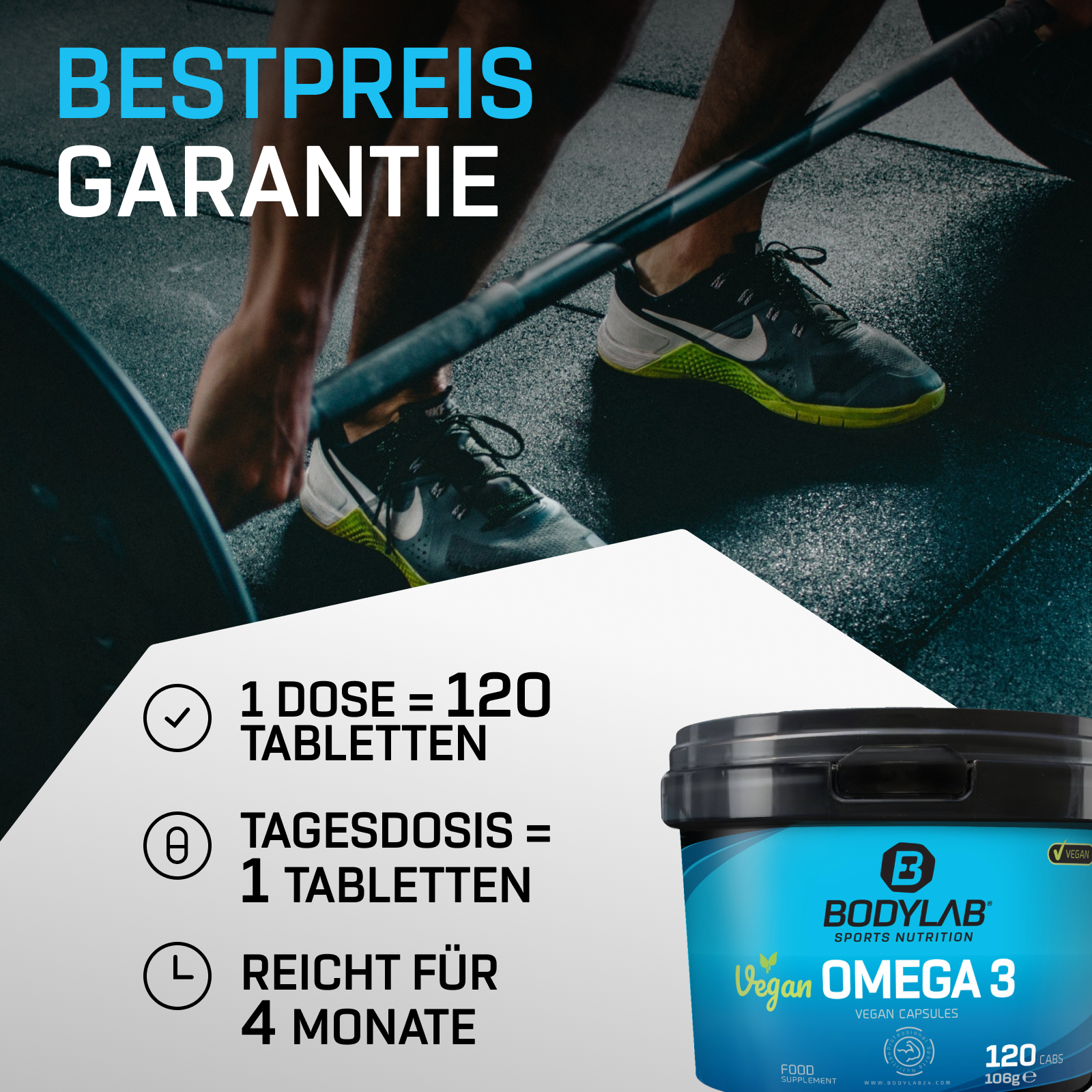 2 x Vegan Omega 3 (120 Kapseln)