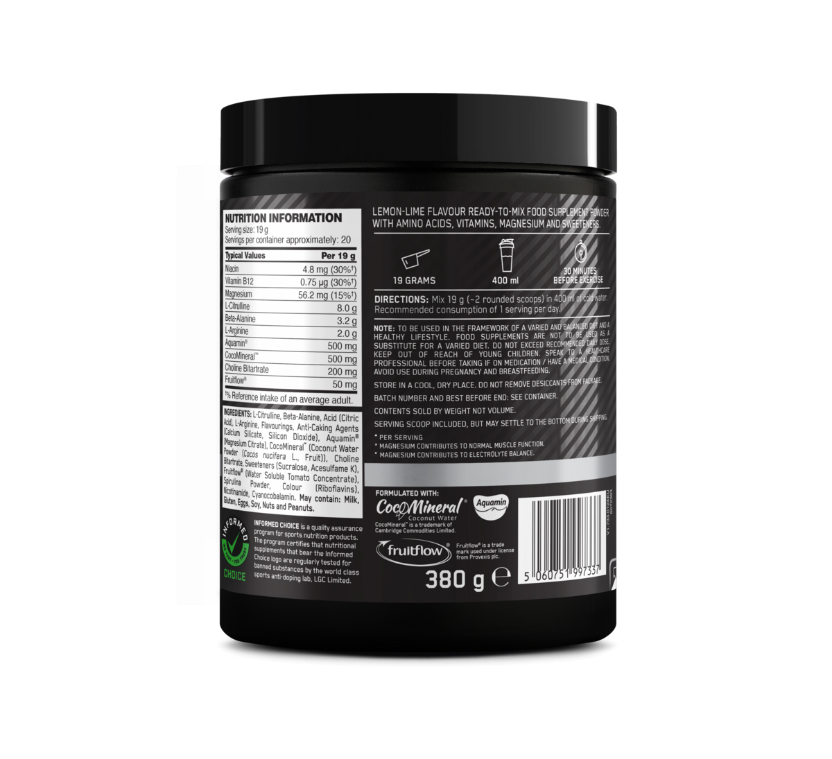 Platinum Pump Pre-Workout (380g) Lemon & Lime