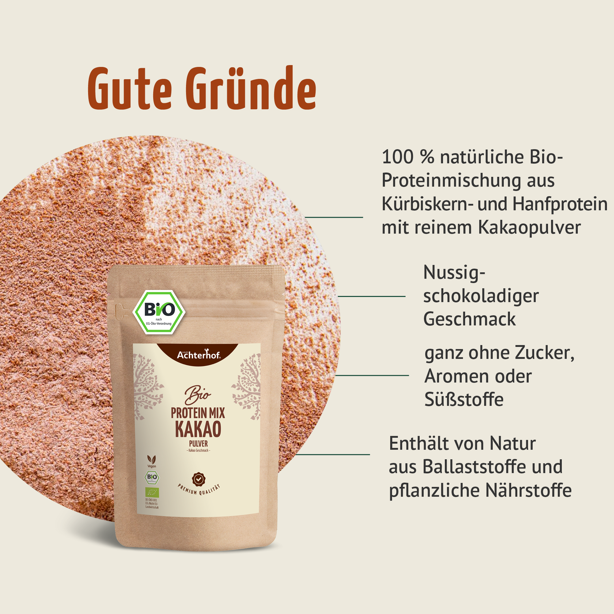Bio Protein Mix mit Kakao (250g)