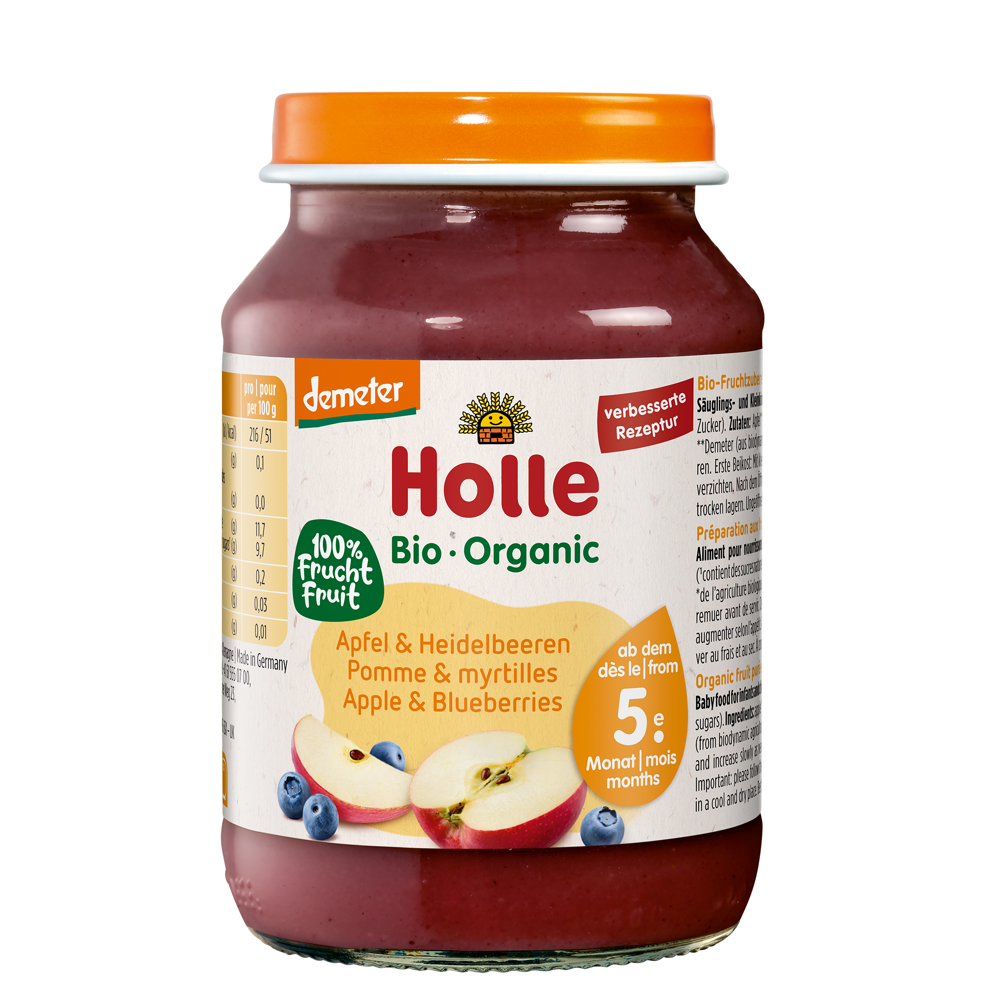 Apfel & Heidelbeeren - 190g - Demeter ab dem 5. Monat
