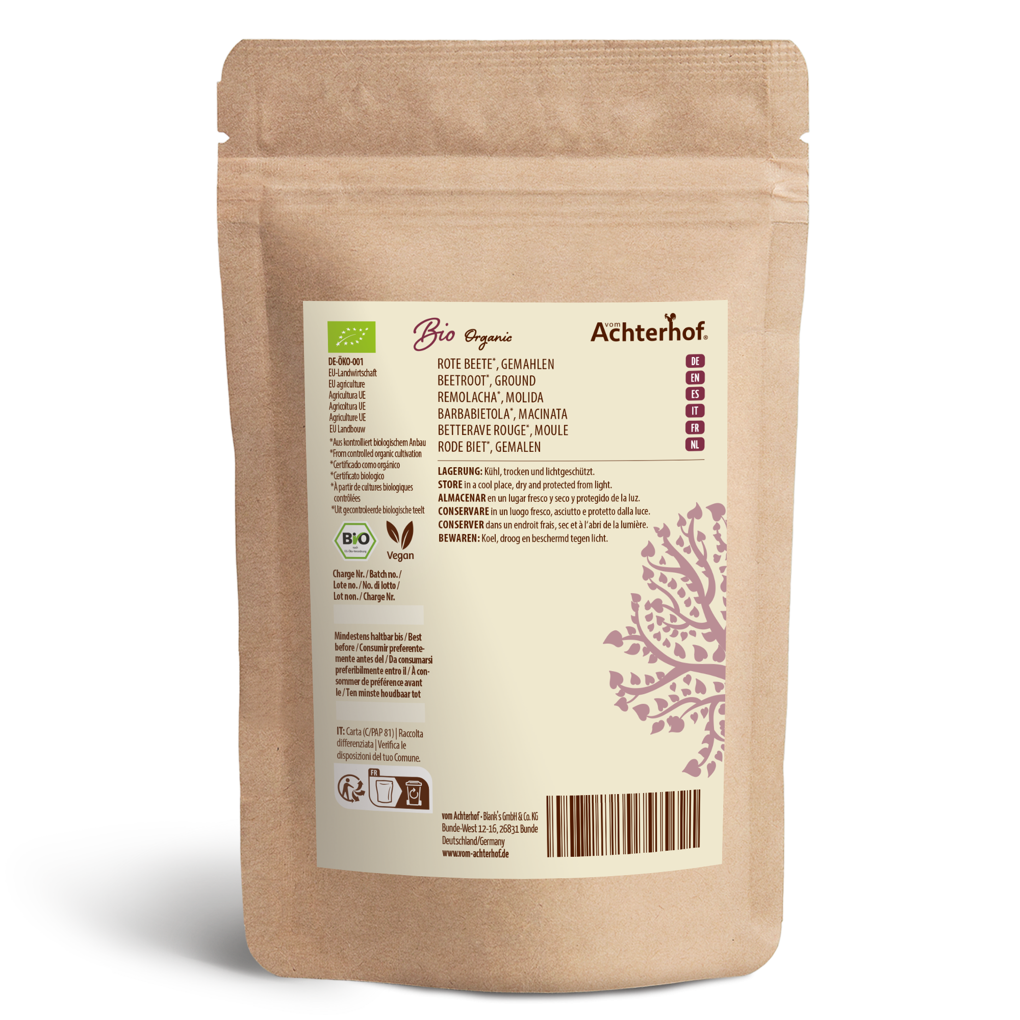 Rote Beete gemahlen Bio (100g)