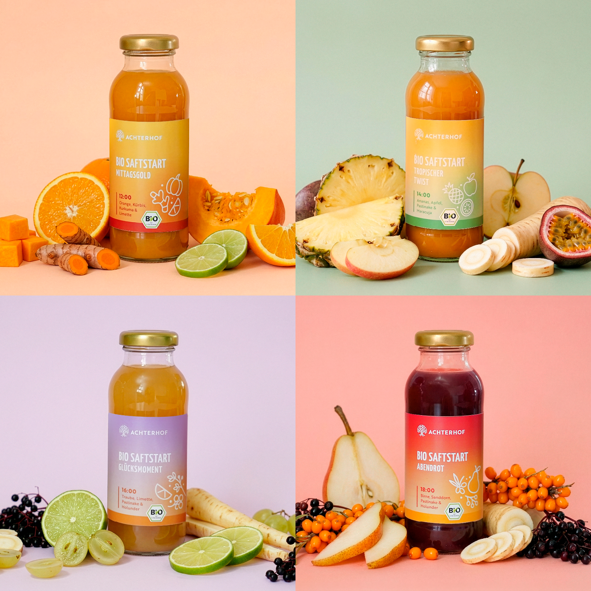 Saftstart Bio Fastenkur 1-7 Tage (6 Flaschen pro Tag)