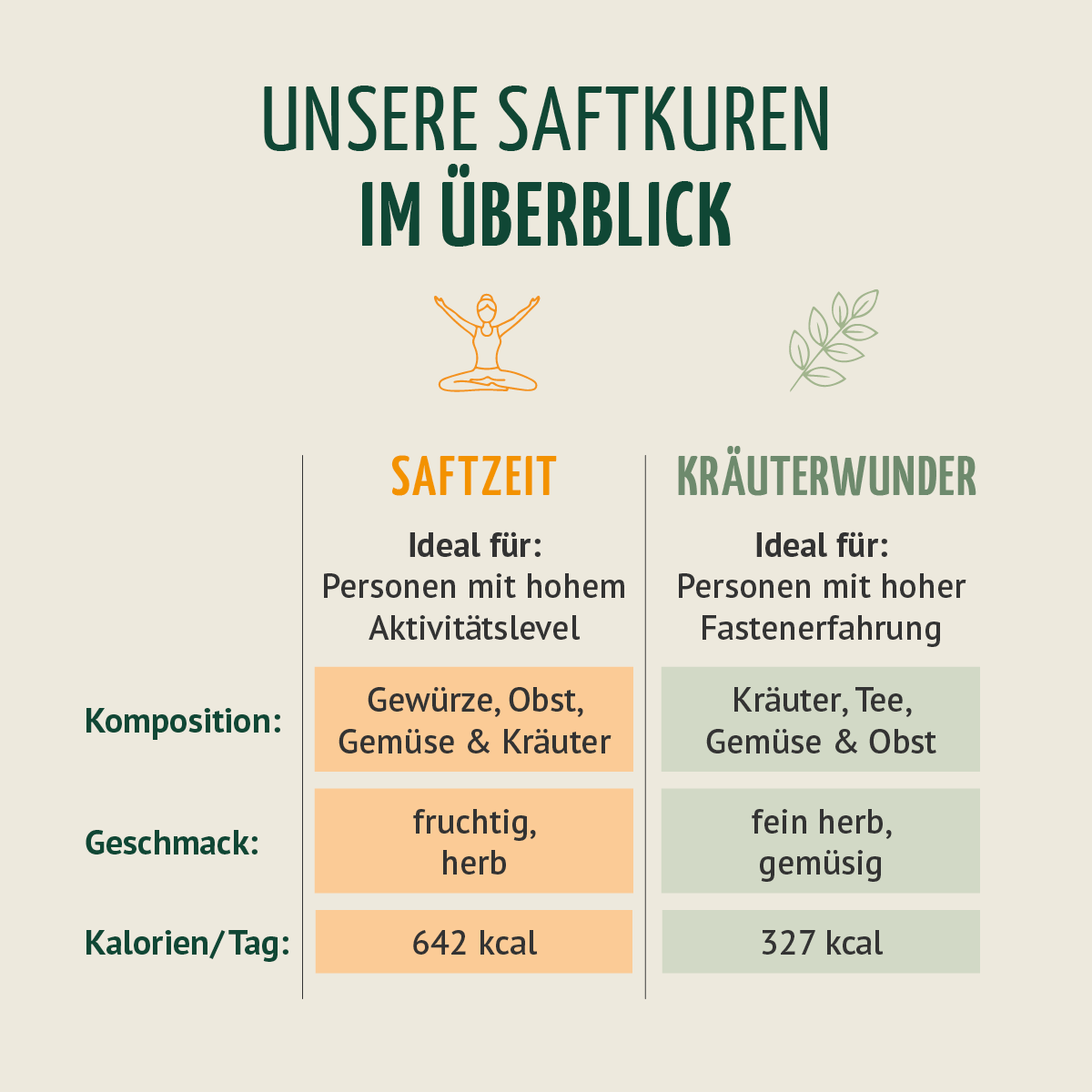 Saftzeit Bio Fastenkur 1-7 Tage (6 Flaschen pro Tag)