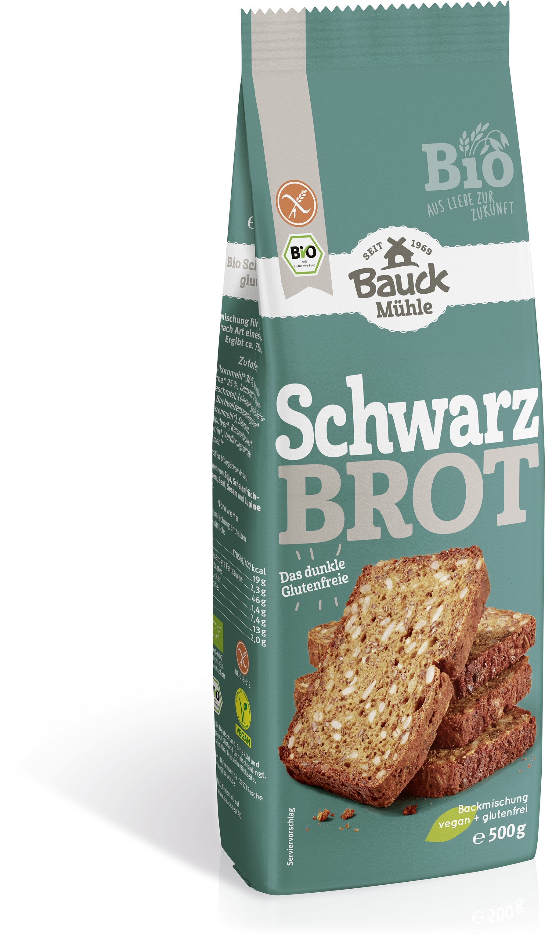 Schwarzbrot glutenfrei bio (500g)