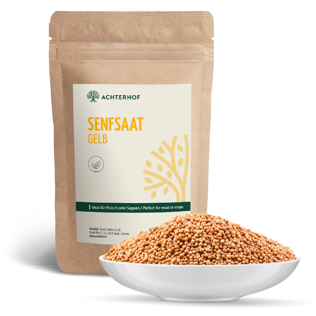 Senfsaat gelb ganz (1000g)