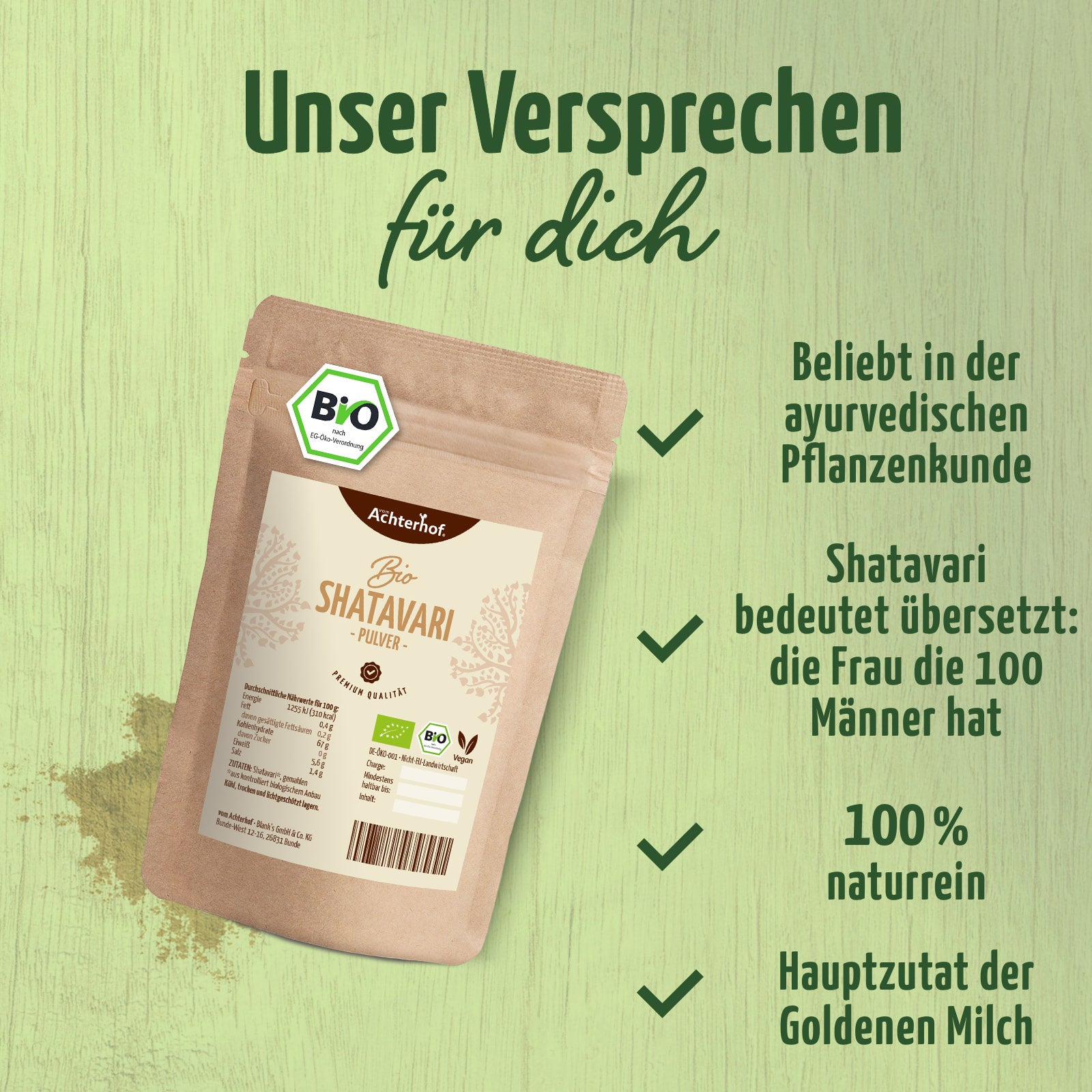 Shatavari Pulver Bio (250g)