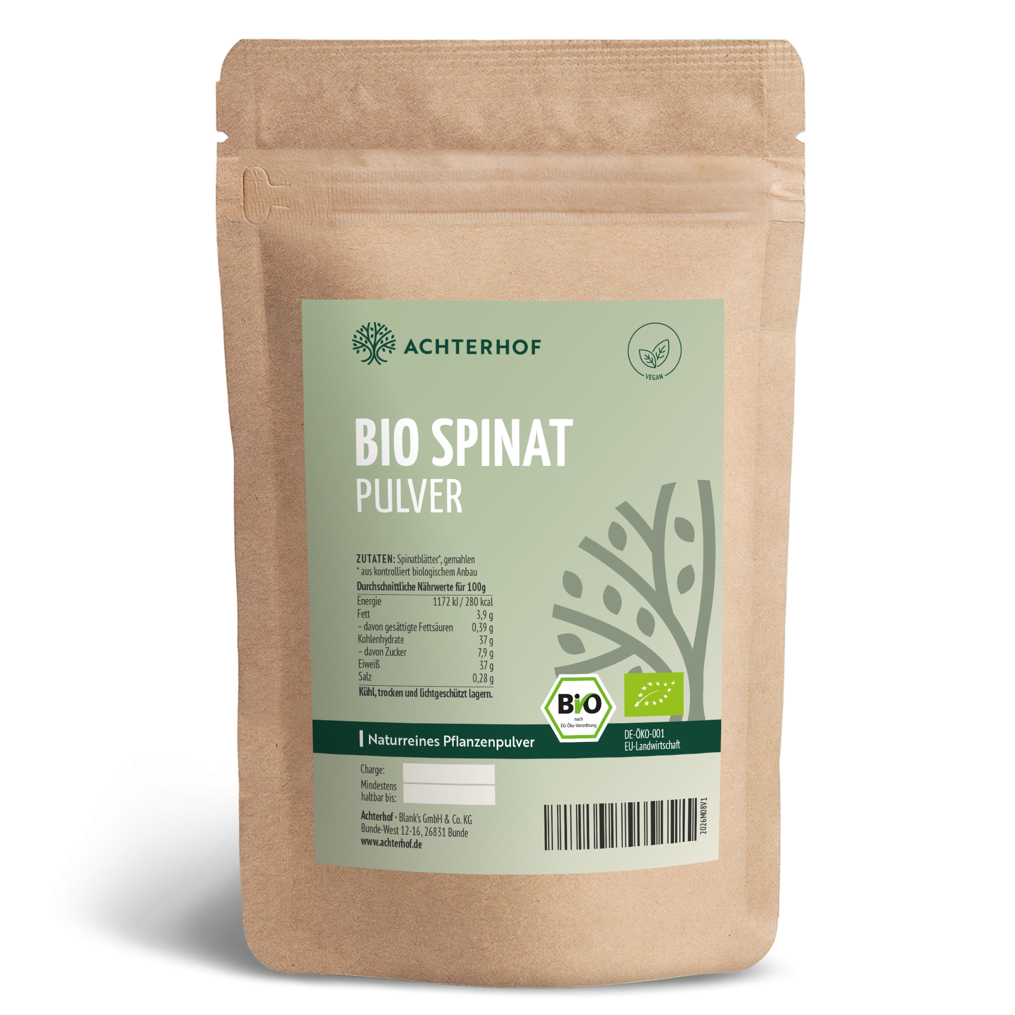 Spinat Pulver Bio (250g)