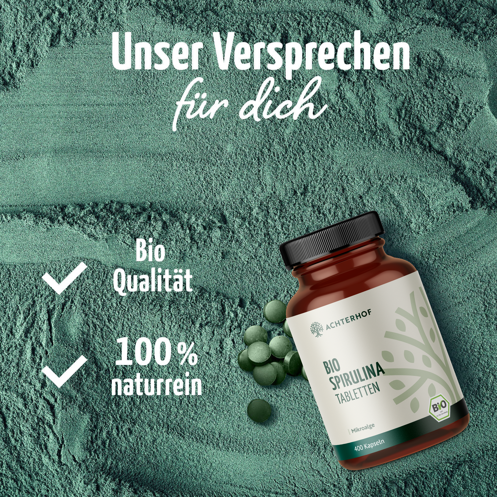 Spirulina Algen Tabletten Bio (400 Tabletten)