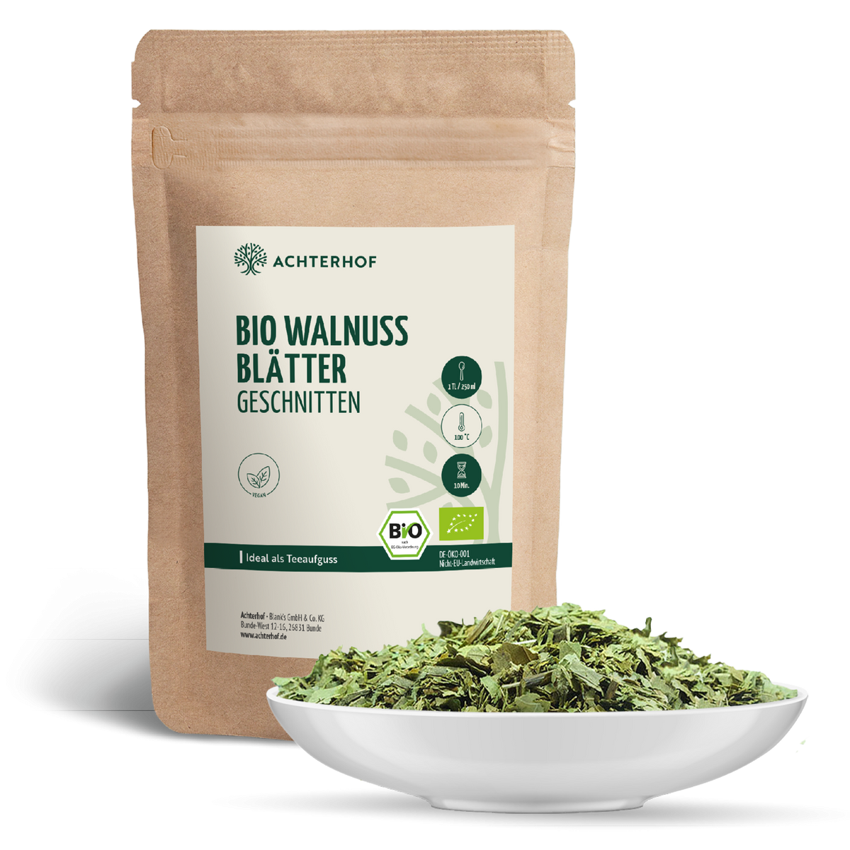 Walnussblätter geschnitten Bio (250g)