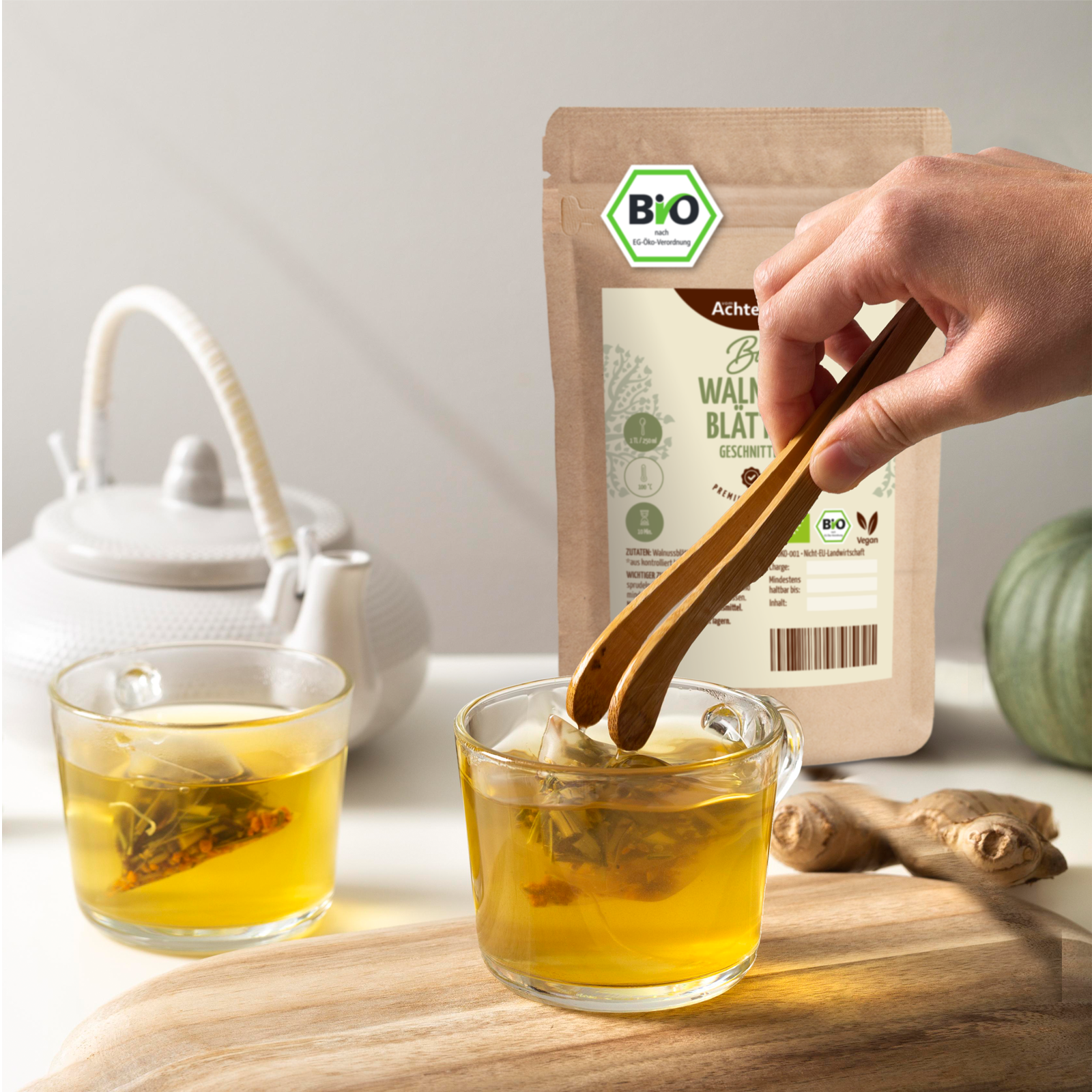 Walnussblätter geschnitten Bio (100g)