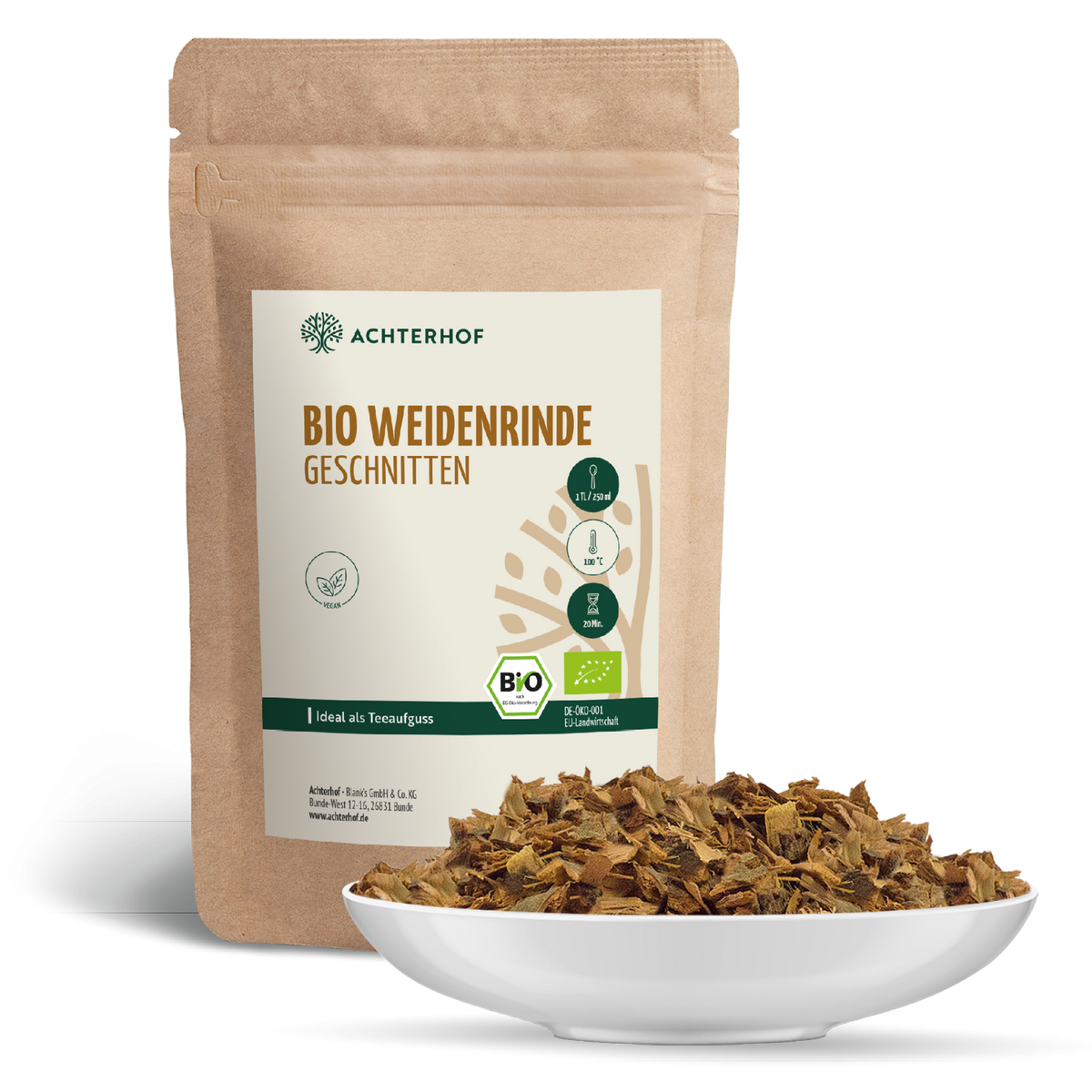 Weidenrinde geschnitten Bio (250g)