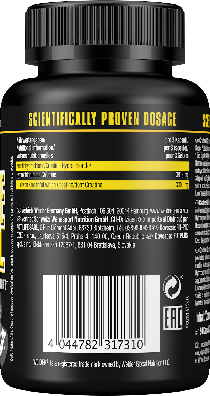Creatine HCL (150 Kapseln)