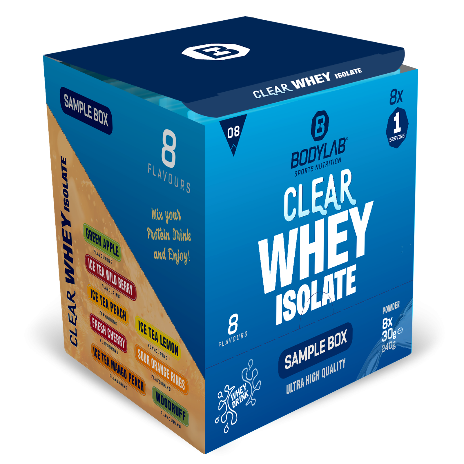 Clear Whey Isolate Probierbox (8 Proben je 30g)