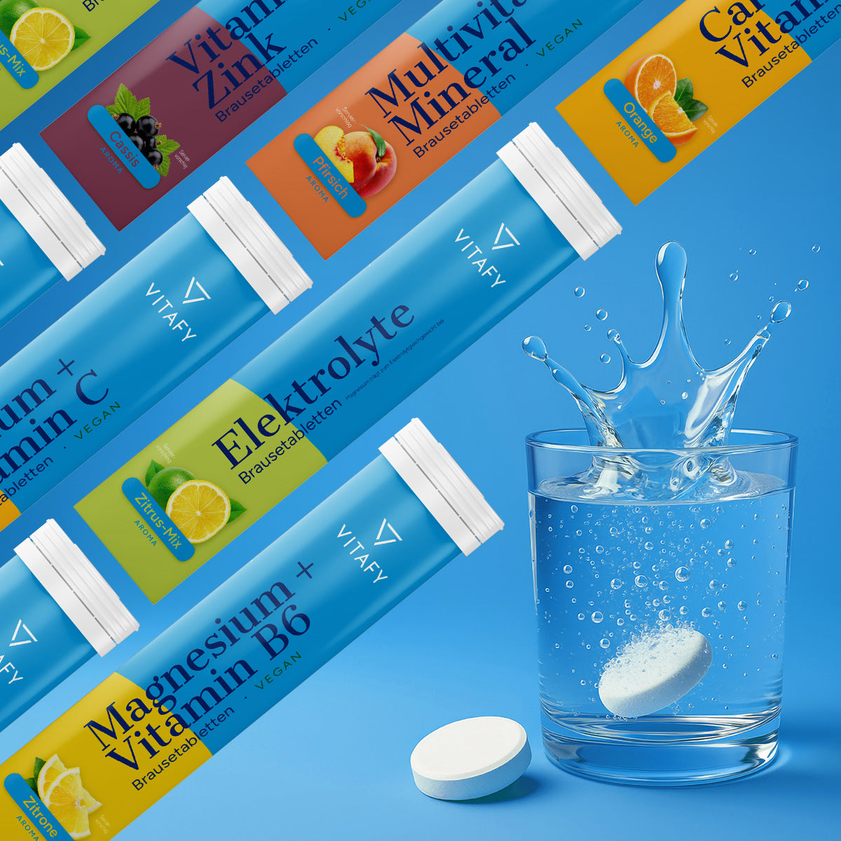 Multivitamin + Mineral - Pfirsich (20 Brausetabletten) - 6er Pack