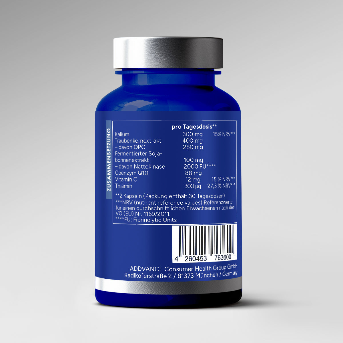 Nattokinase mit OPC und Coenzym Q10 (60 Kapseln)