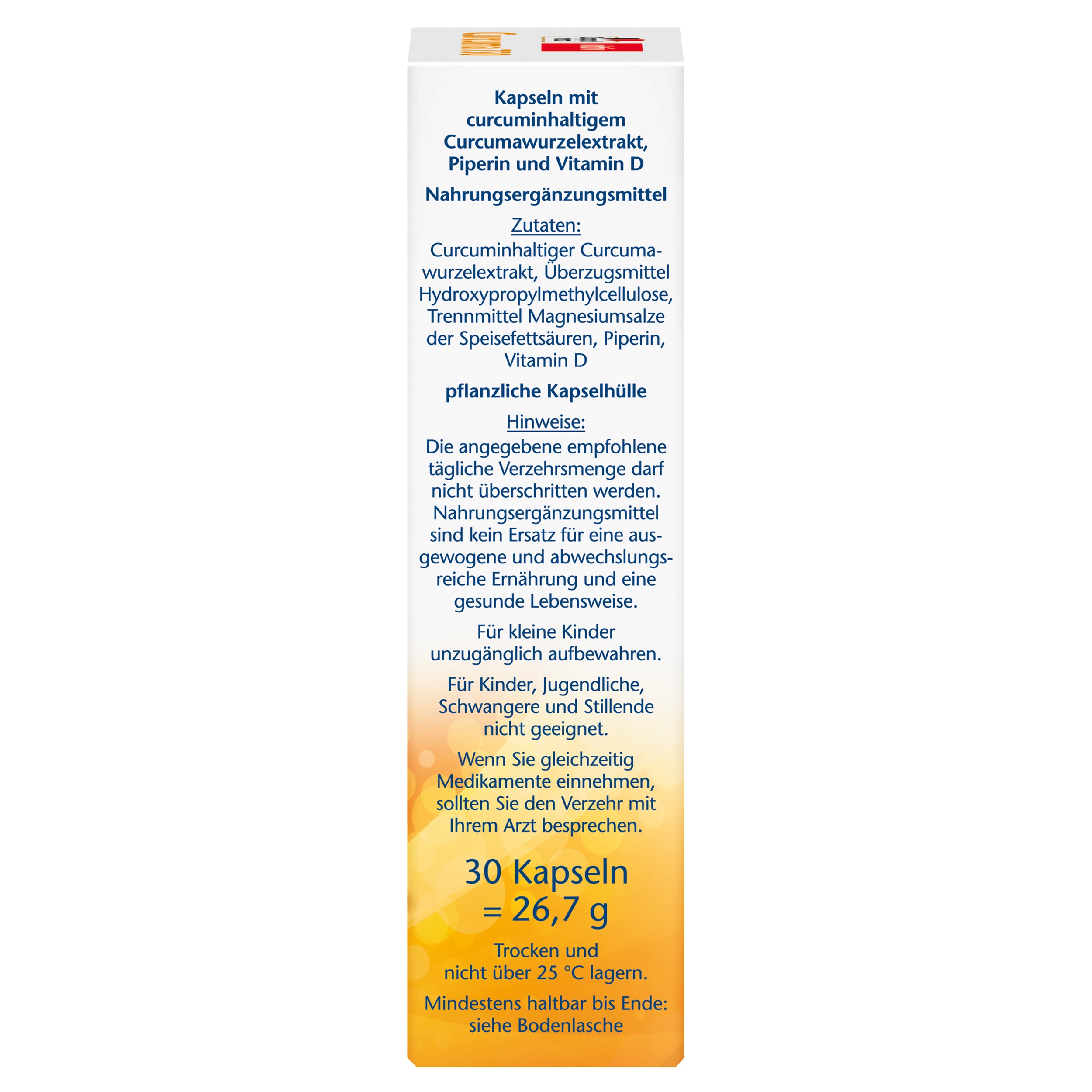 Curcuma 750 mit Curcumin + Vitamin D3 1000 I.E. (30 Kapseln)