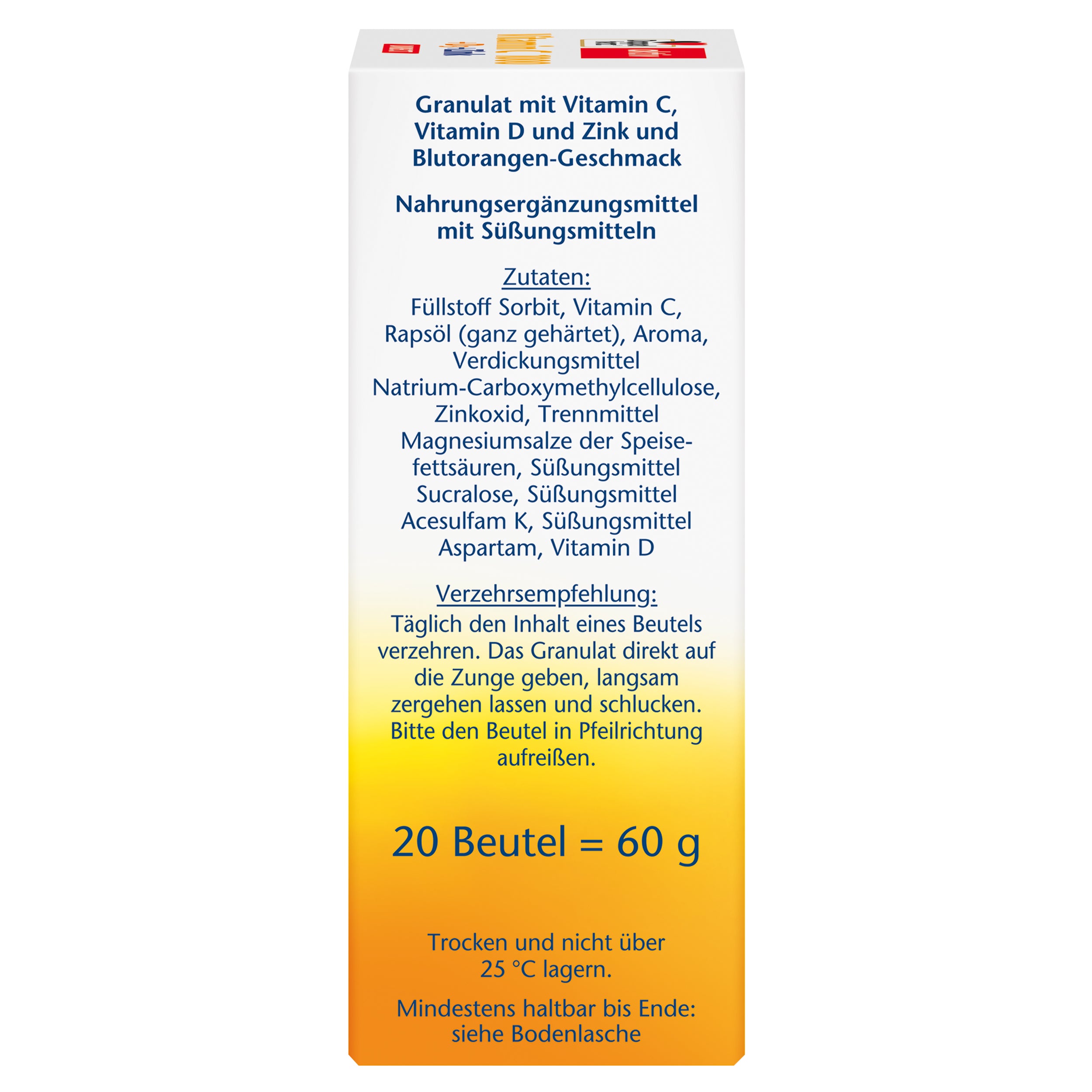Vitamin C 1000 + D3 + Zink DIRECT (20 Sachets)
