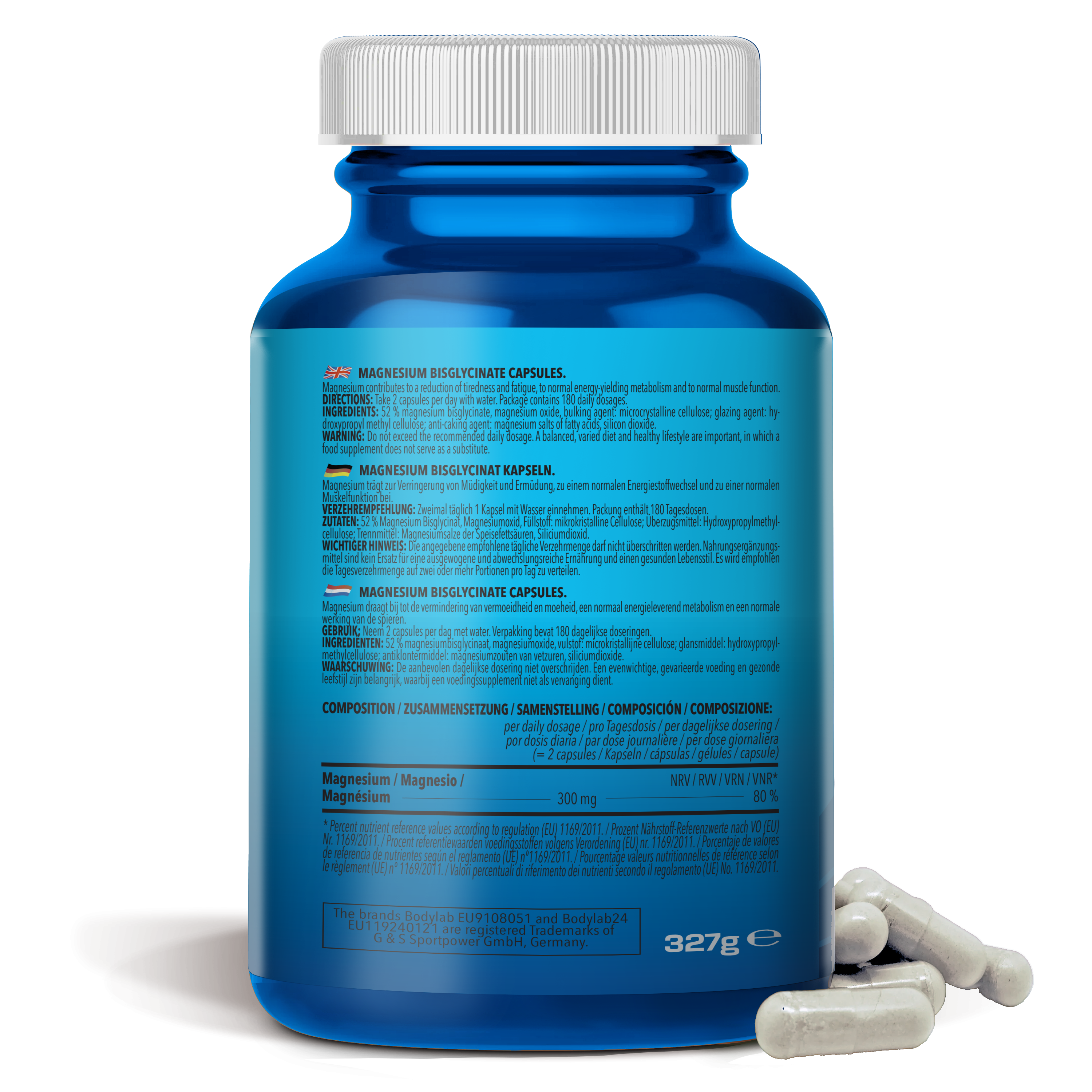 Magnesium Bisglycinate (360 Kapseln)