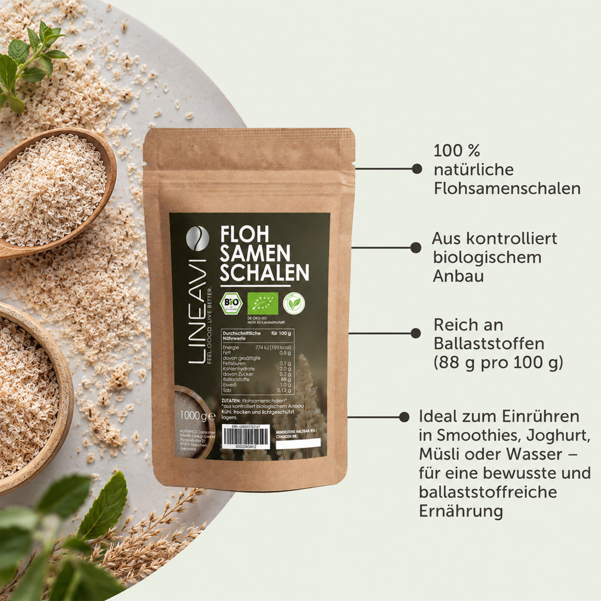 Bio Flohsamenschalen (250g)
