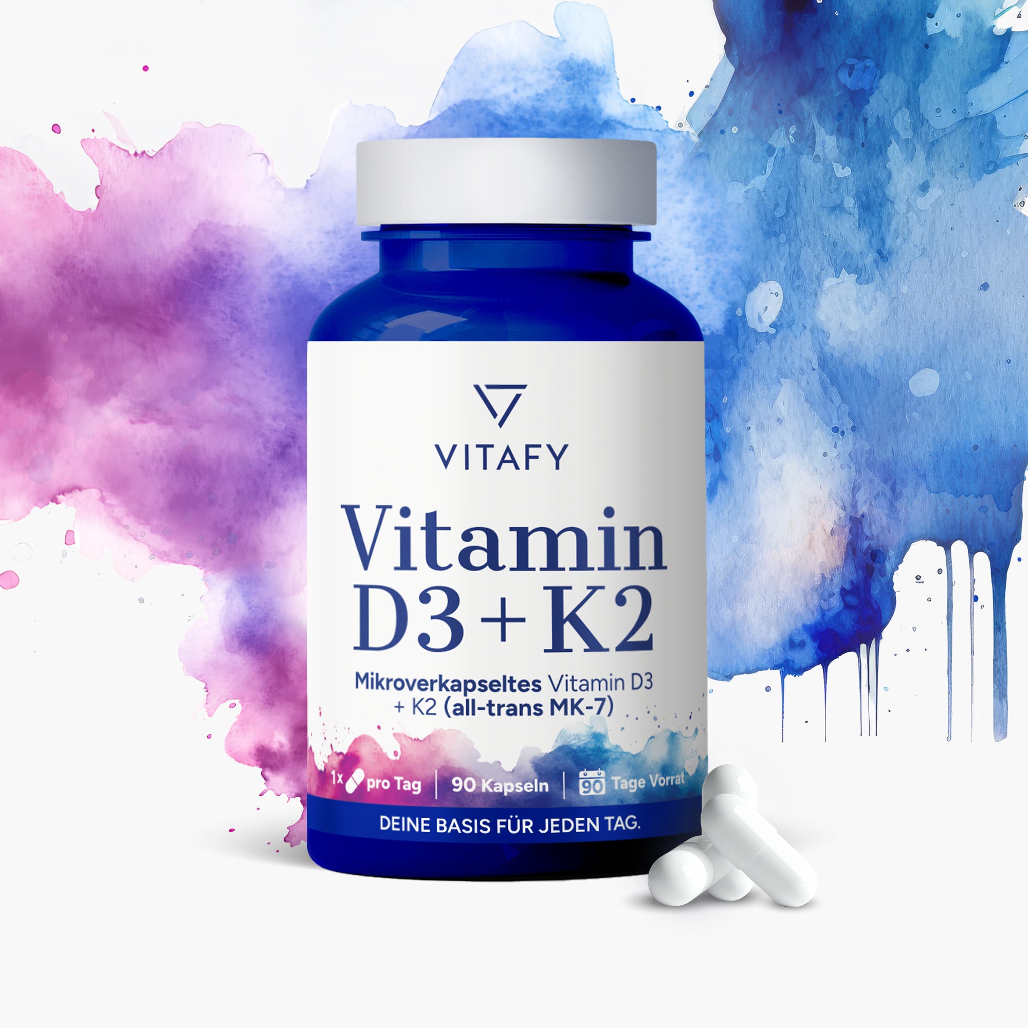 Vitamin D3+K2 (90 Kapseln)