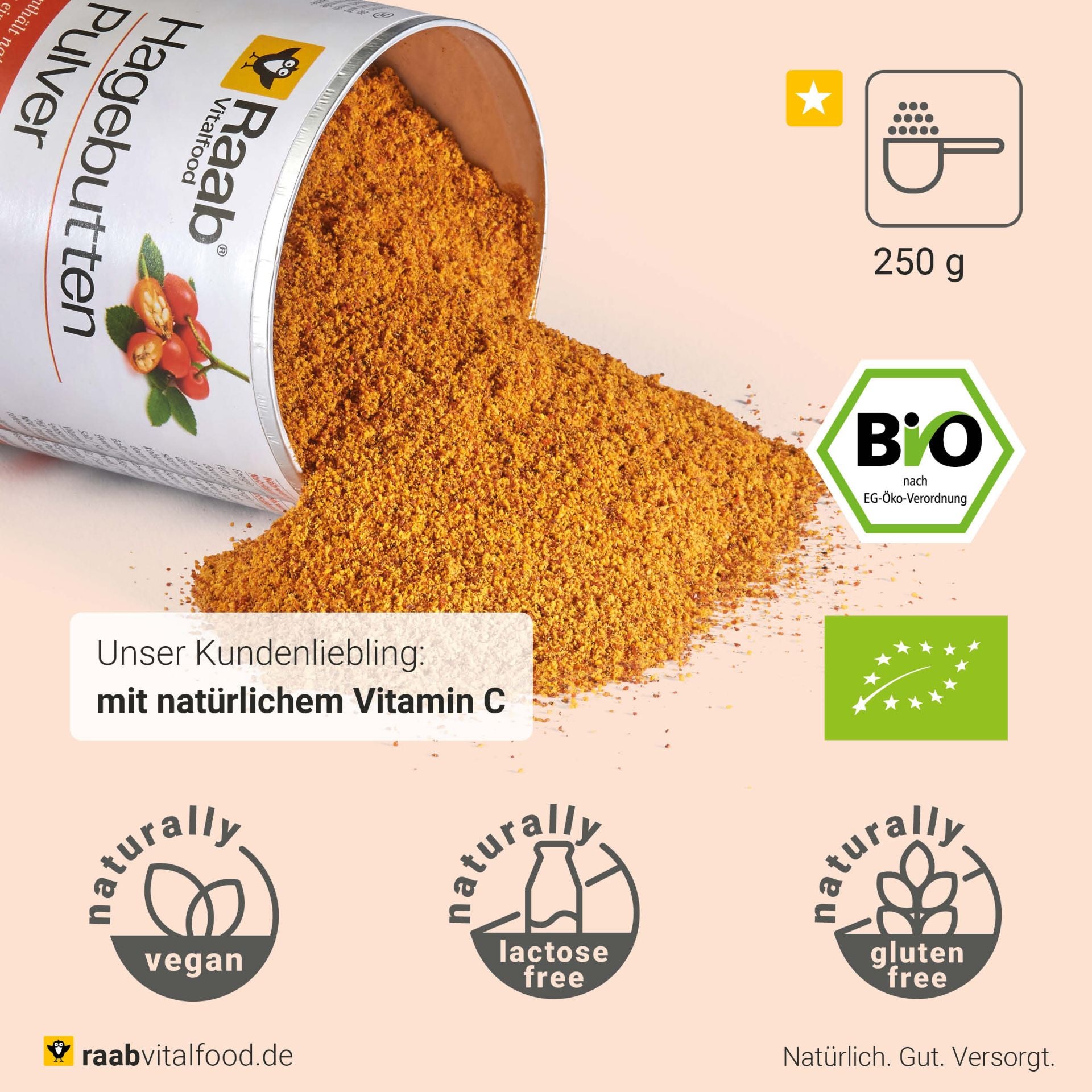 Bio Hagebutten-Pulver (250g)