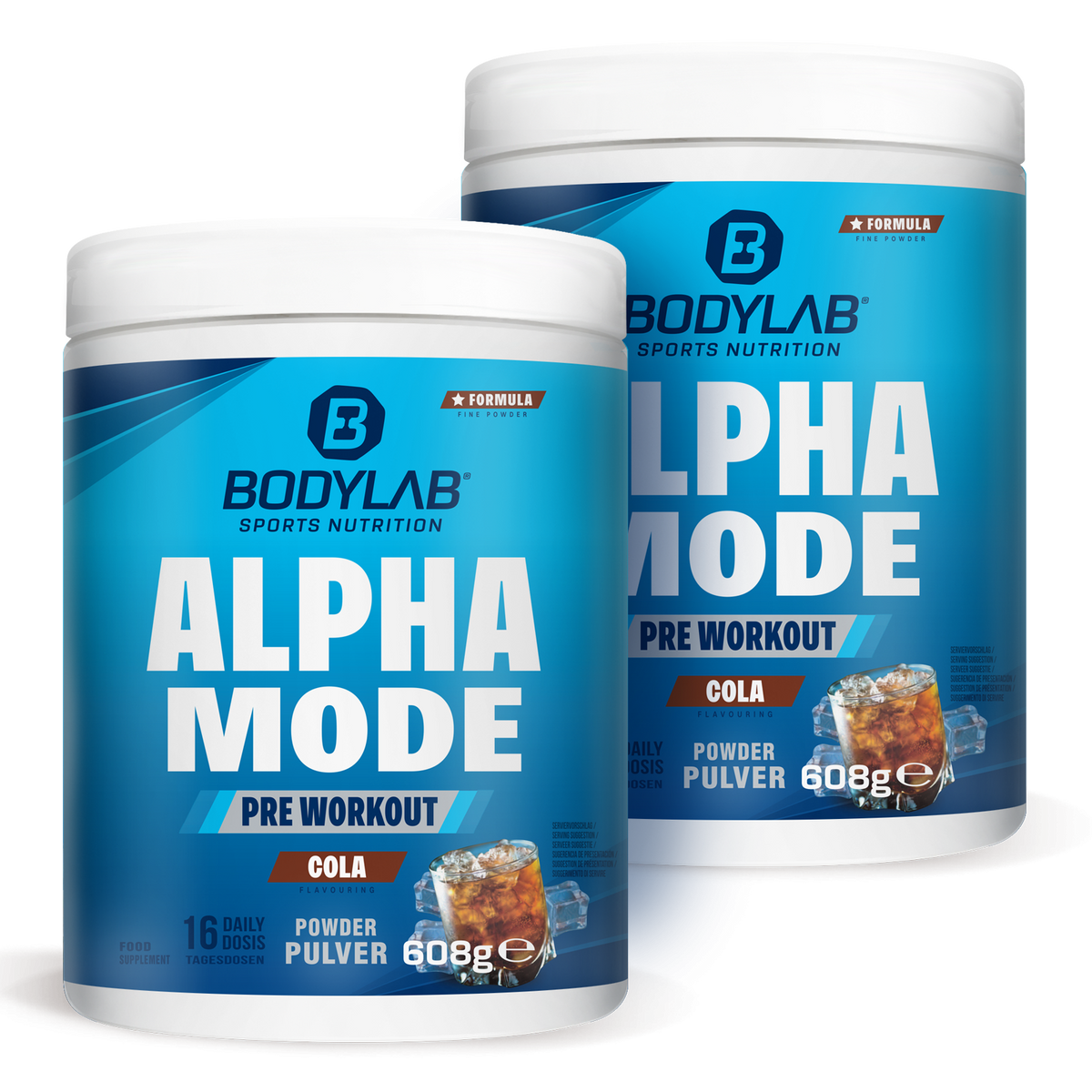 2 x Pre Workout Alpha Mode Cola (je 608g)