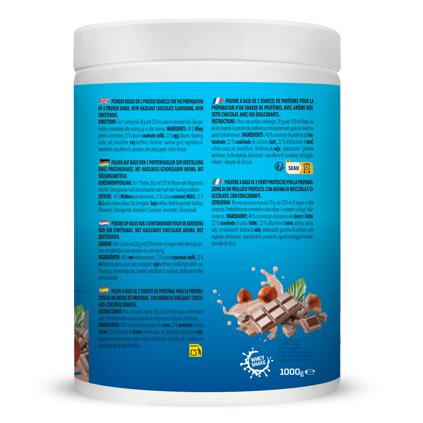 3K-Protein (1000g) Deluxe Hazelnut Chocolate