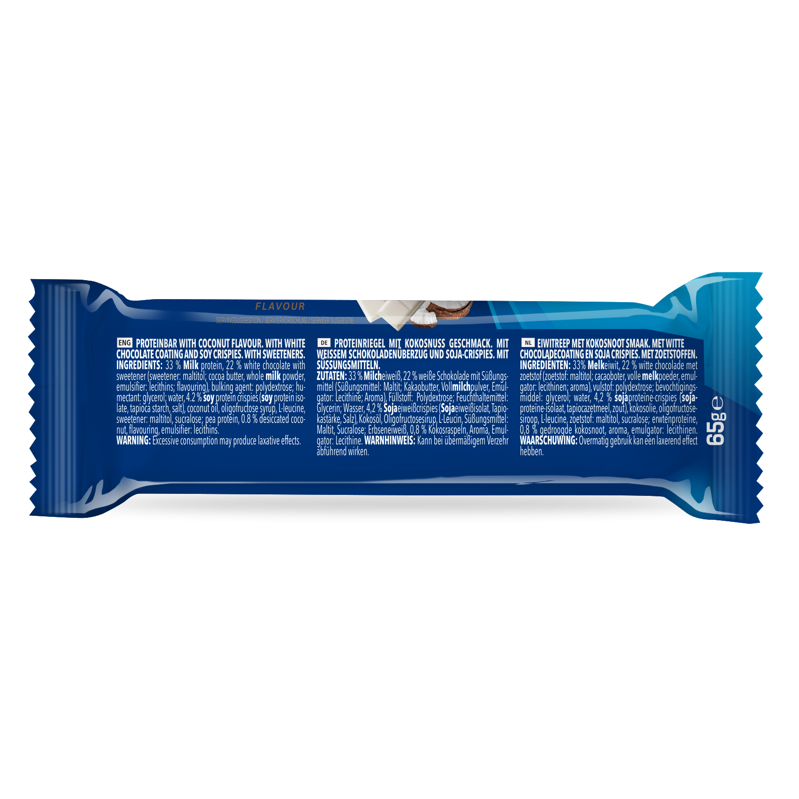 Prime Crunchy Protein Bar - 3 g Leucin (12x65g) White Chocolate & Coconut