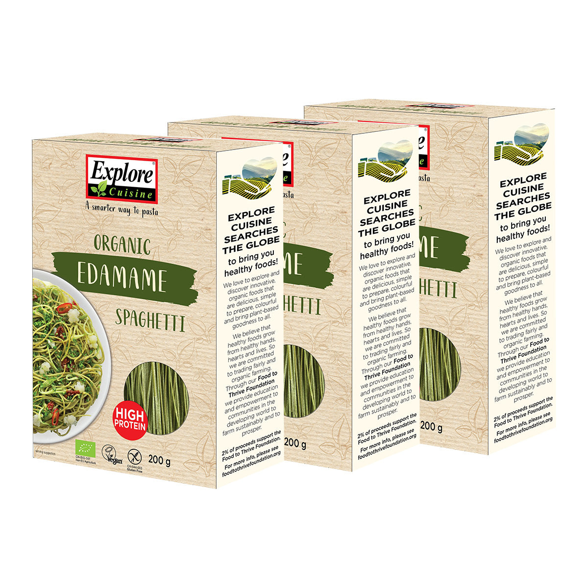 3 x Spaghetti aus Edamamebohnen bio (3x200g)