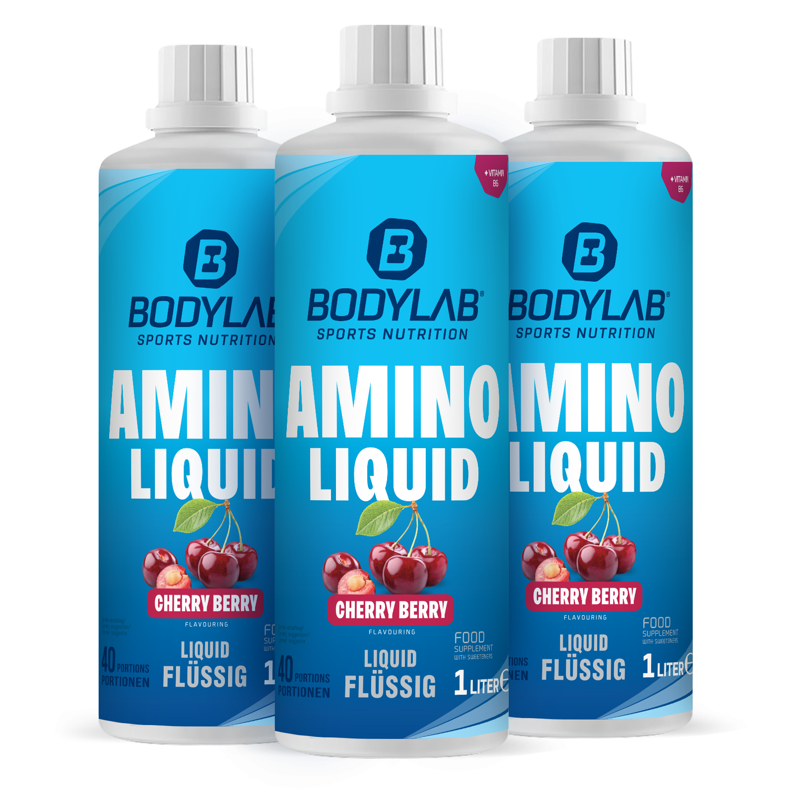 3 x Amino Liquid Cherry Berry (1000ml)
