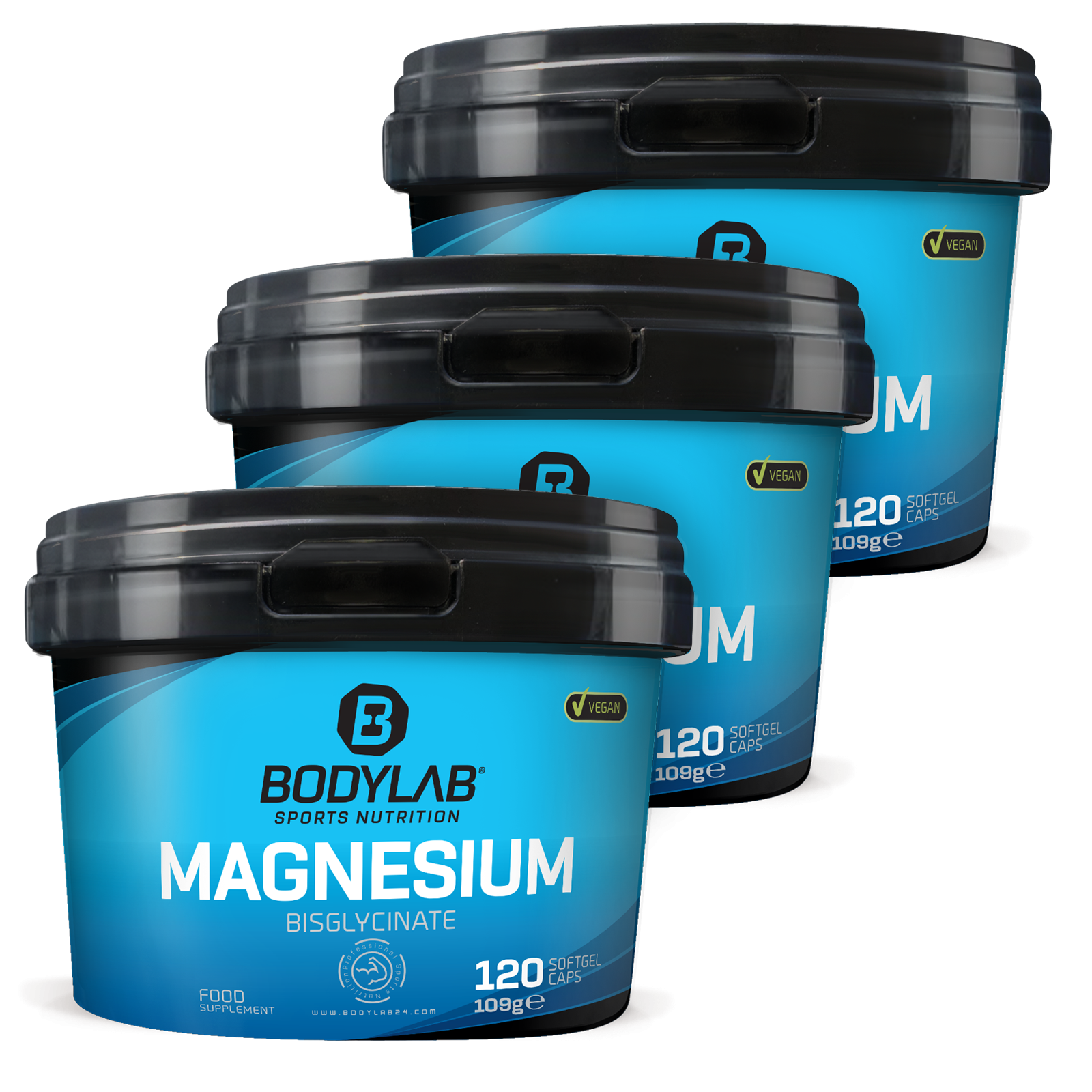 3 x Magnesium Bisglycinate (120 Kapseln)