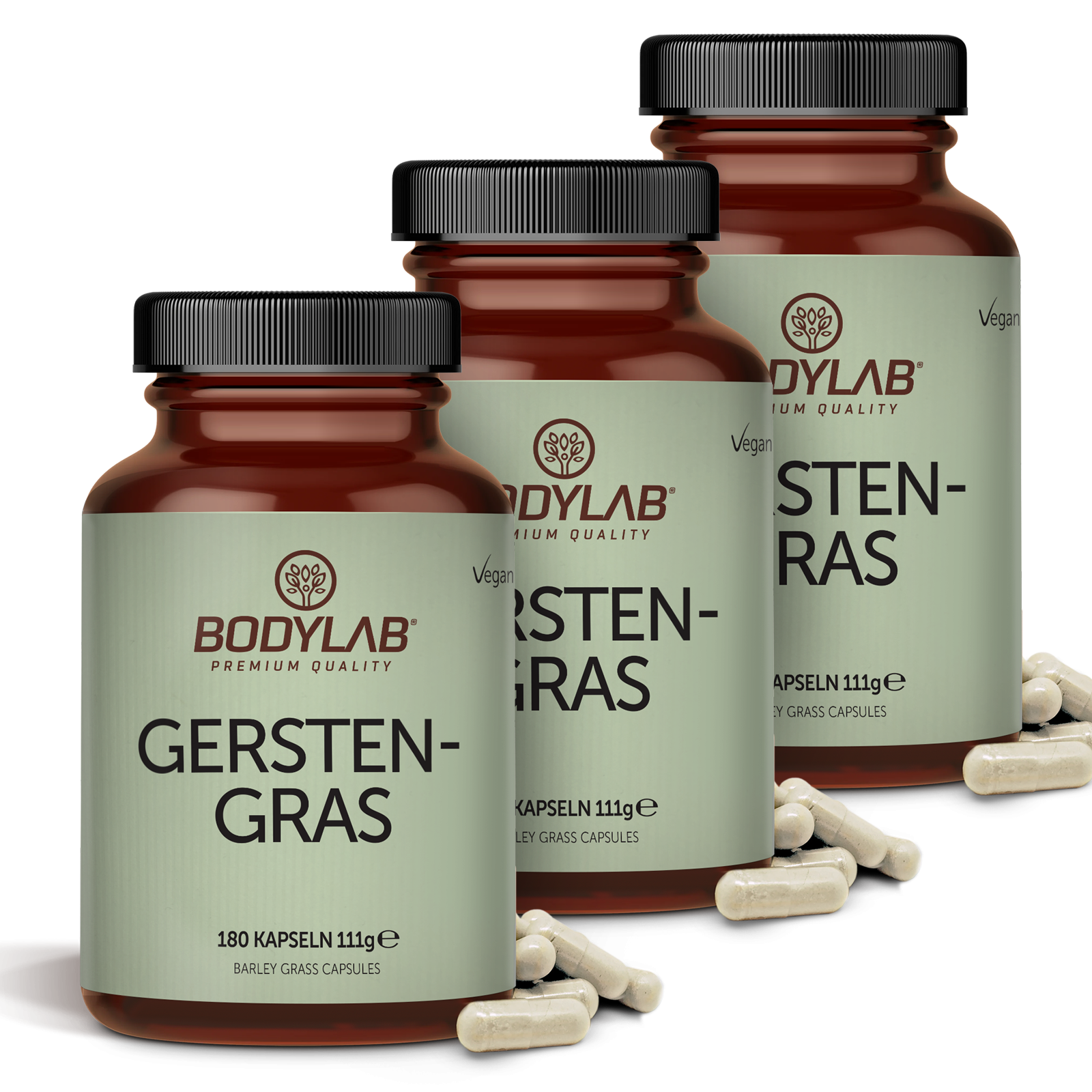 3 x Gerstengras in Kapselform (3 x 180 Kapseln)