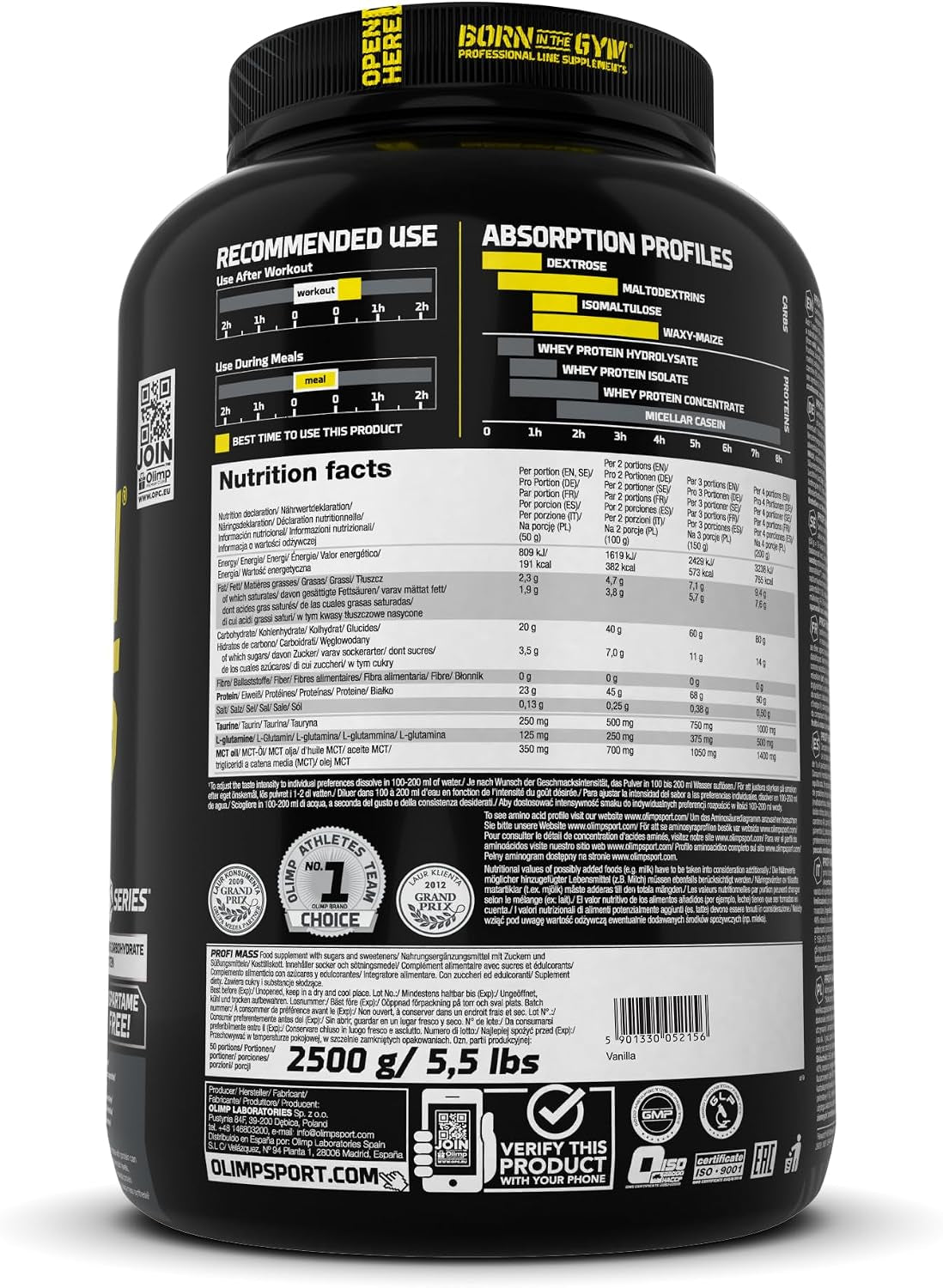 Profi Mass (2500g) Vanille