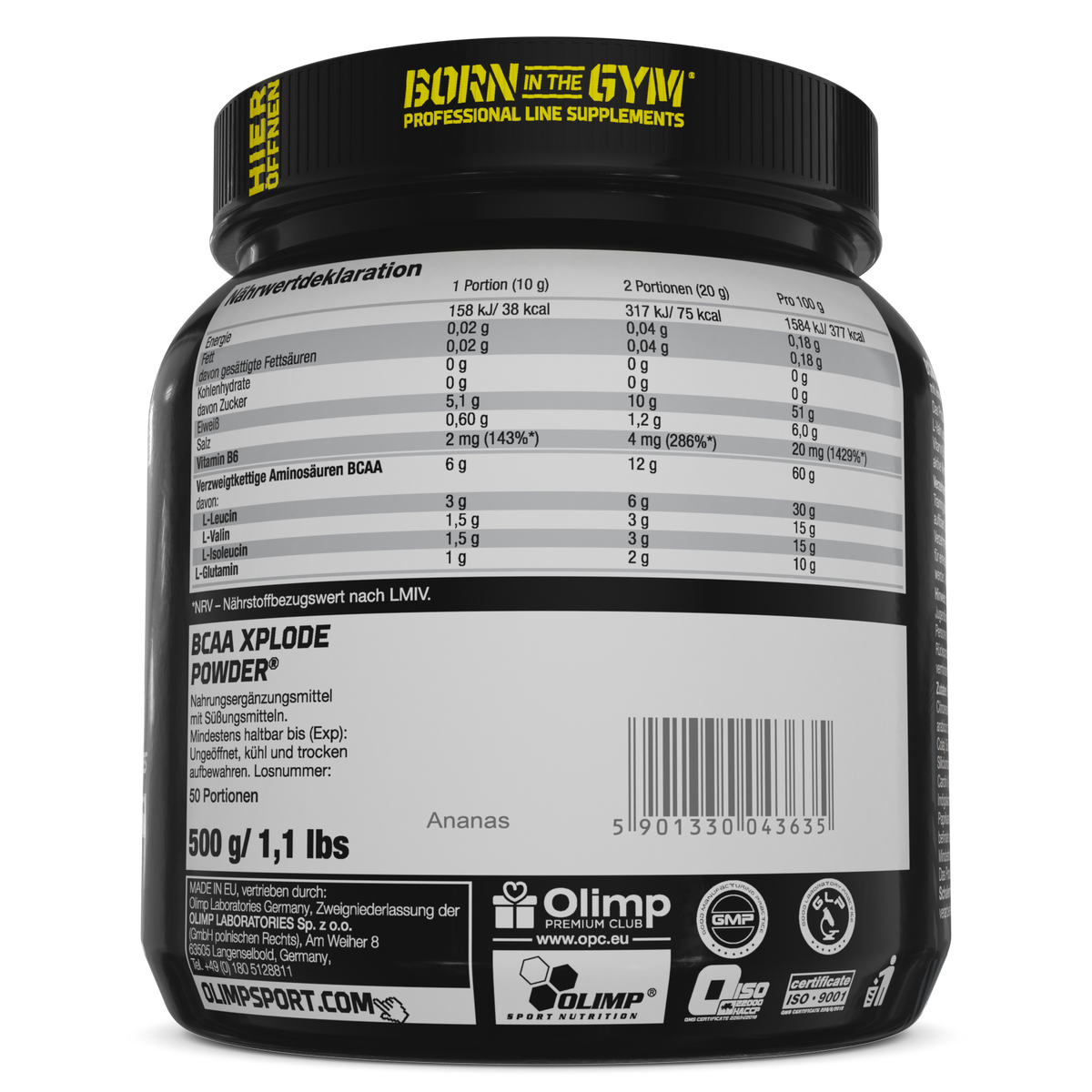 BCAA Xplode Powder (500g) Ananas