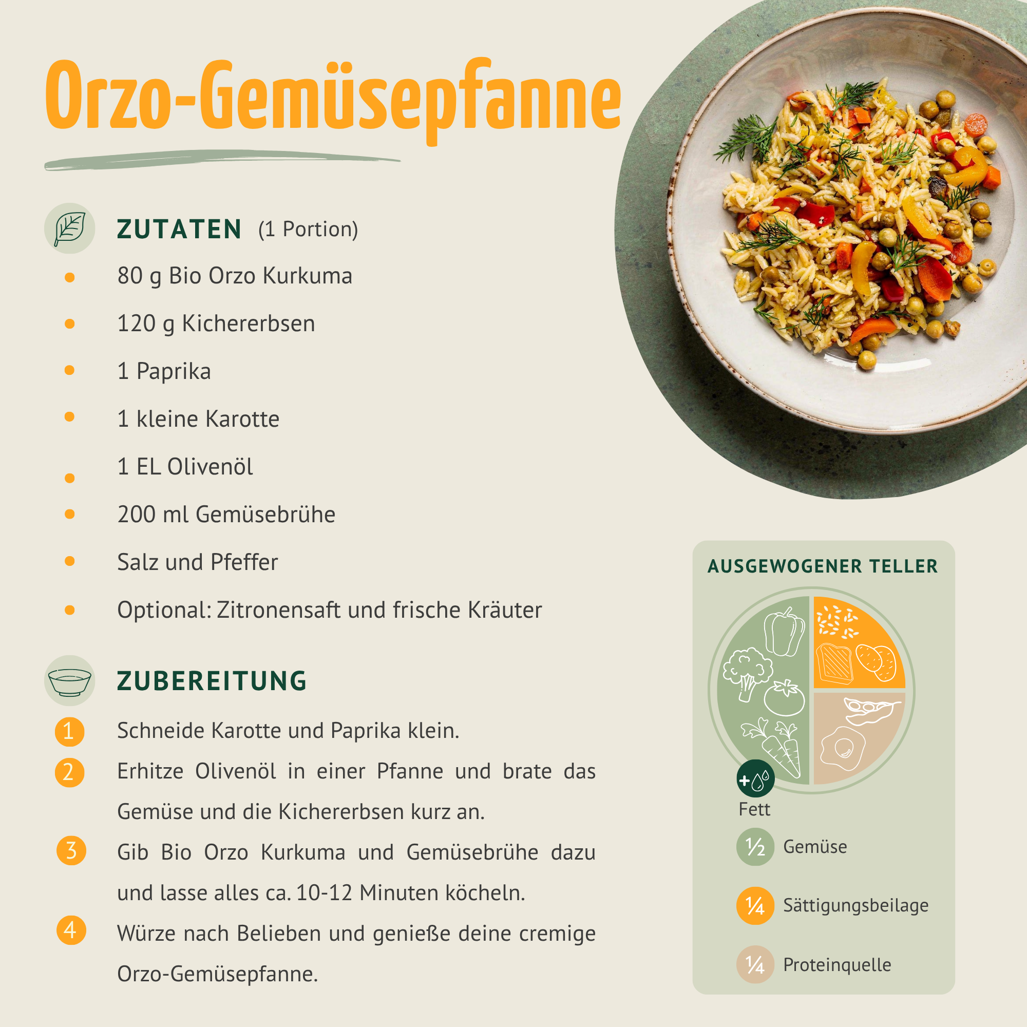 Bio Orzo Kurkuma schwarzer Pfeffer (1000g)