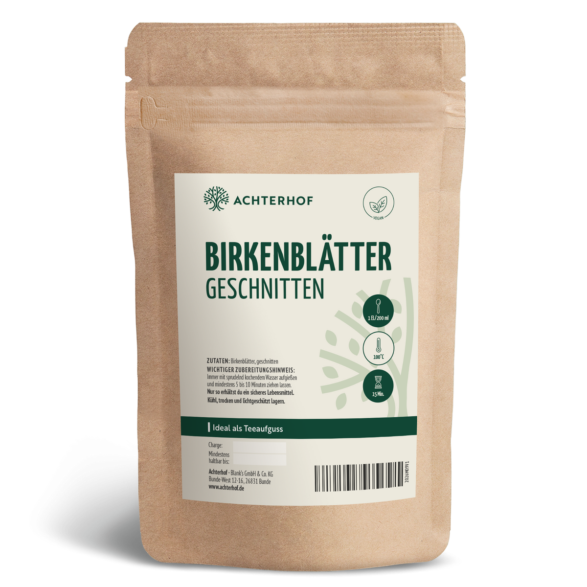 Birkenblätter geschnitten (100g)