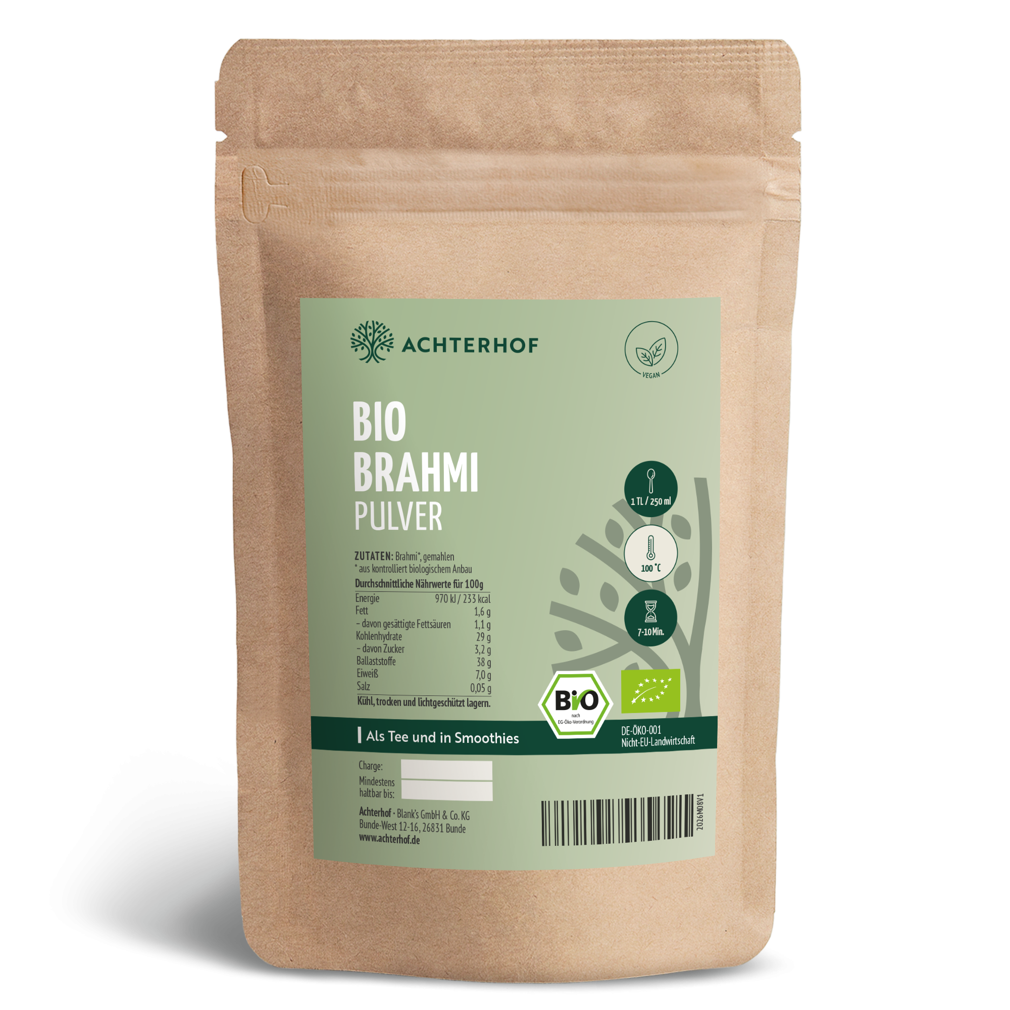 Brahmi Pulver Bio (500g)