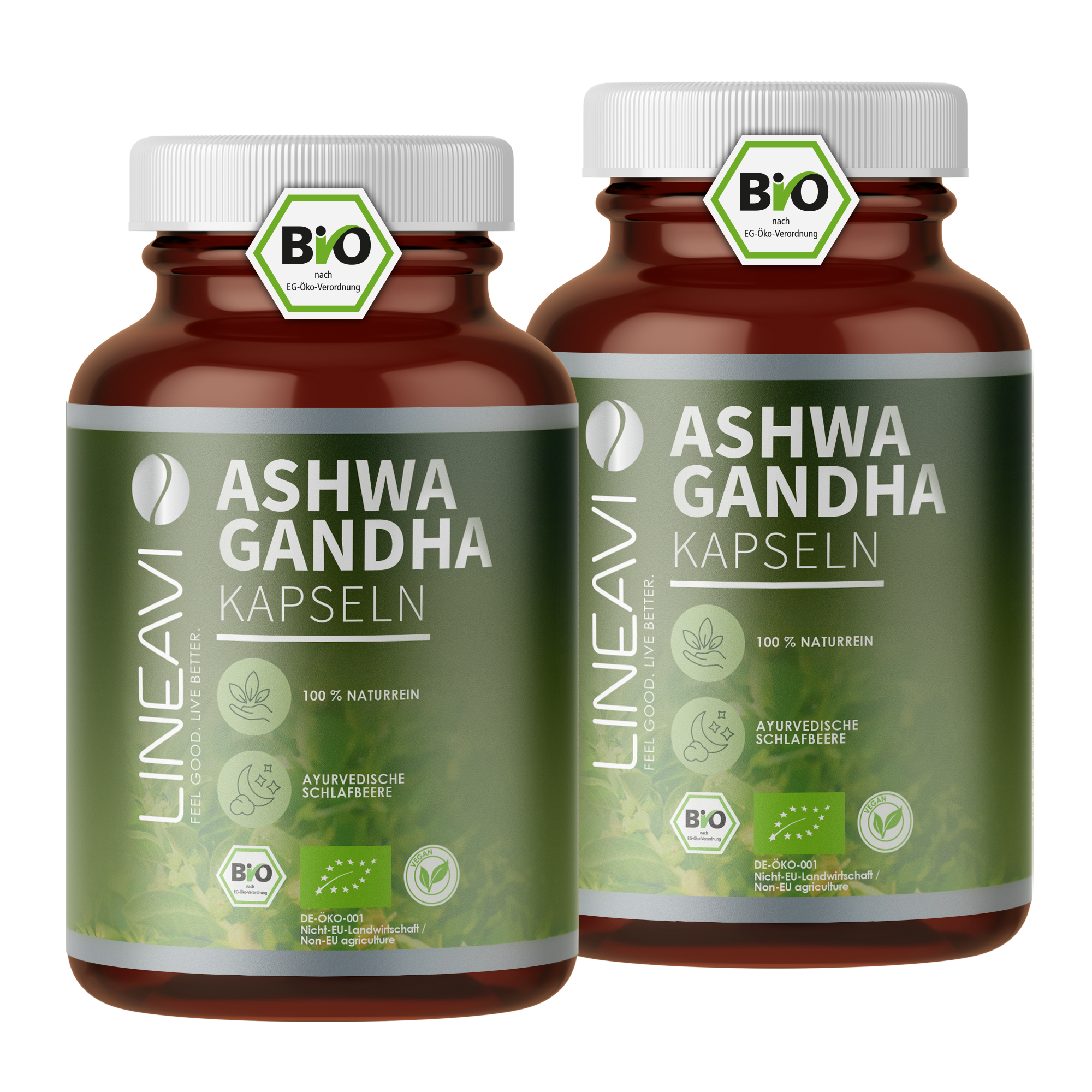 Doppelpack: Ashwagandha Kapseln bio (2x150 Kapseln)